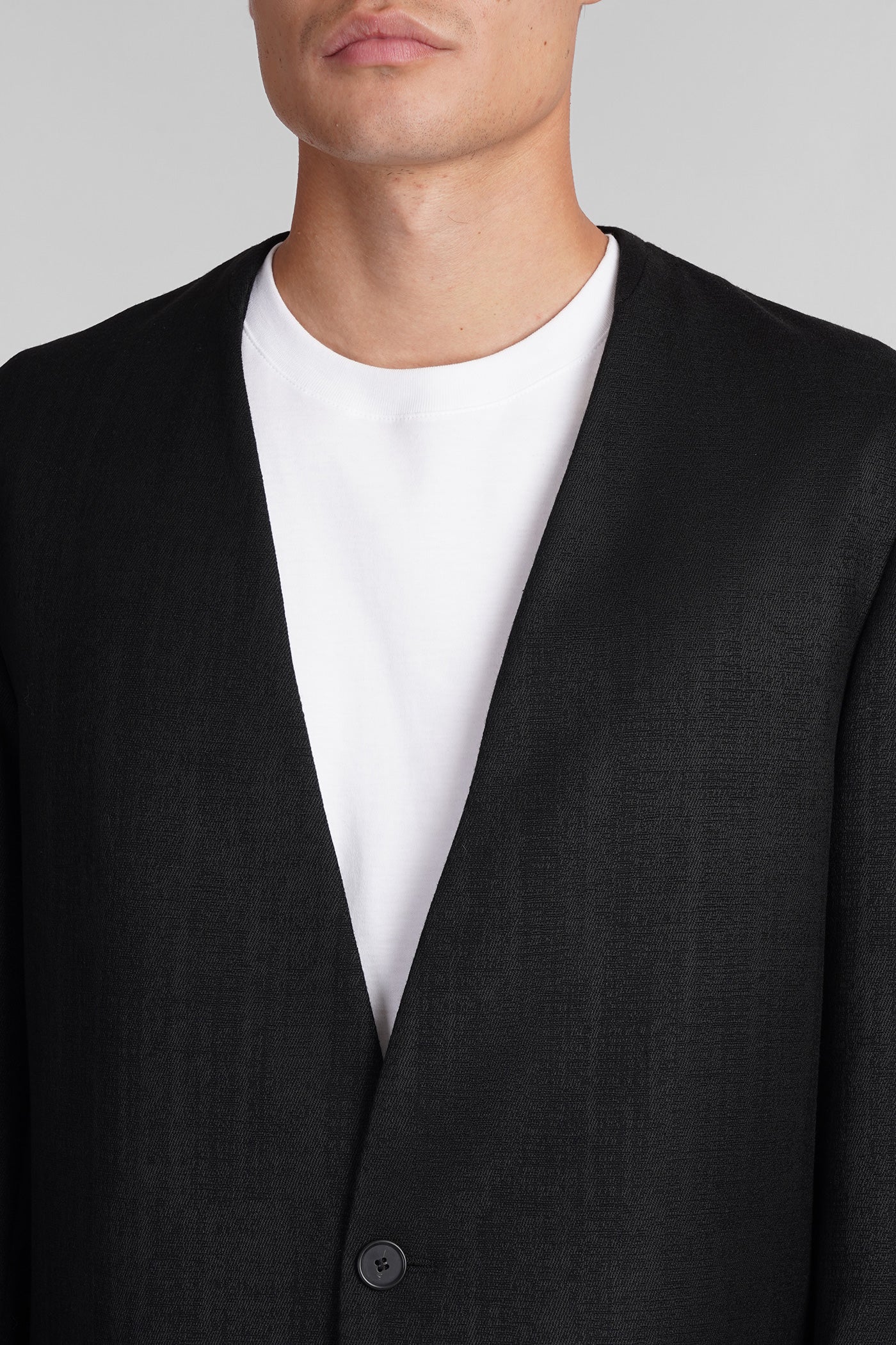Blazer in black wool - Image 5