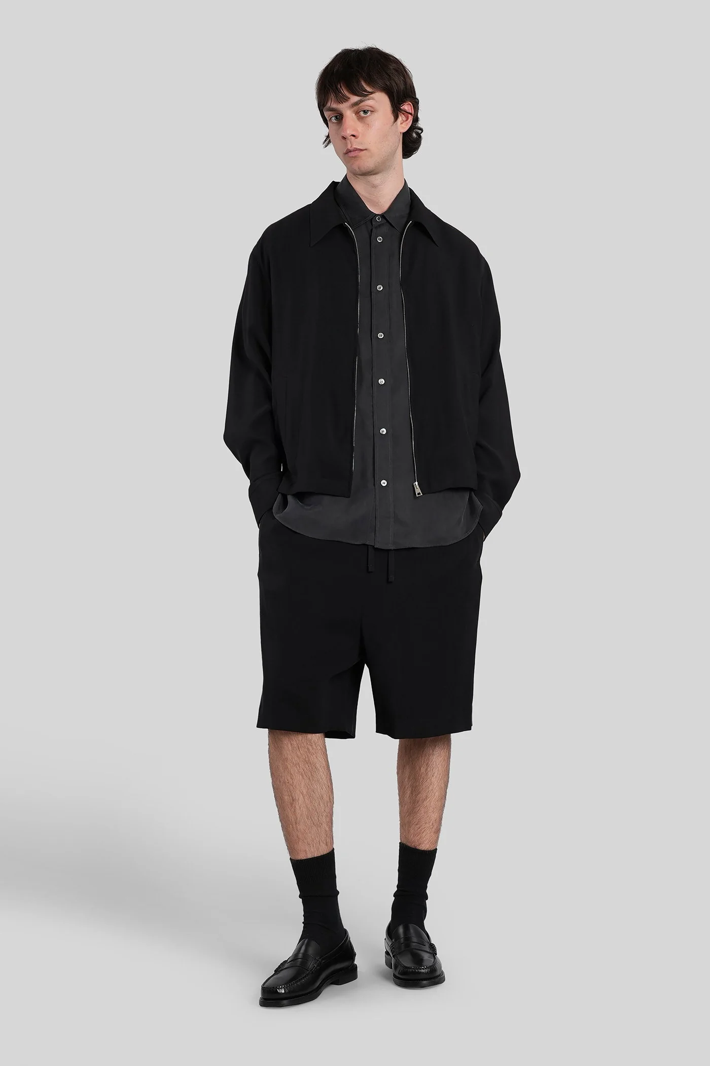 Casual jacket in black viscose - Image 2