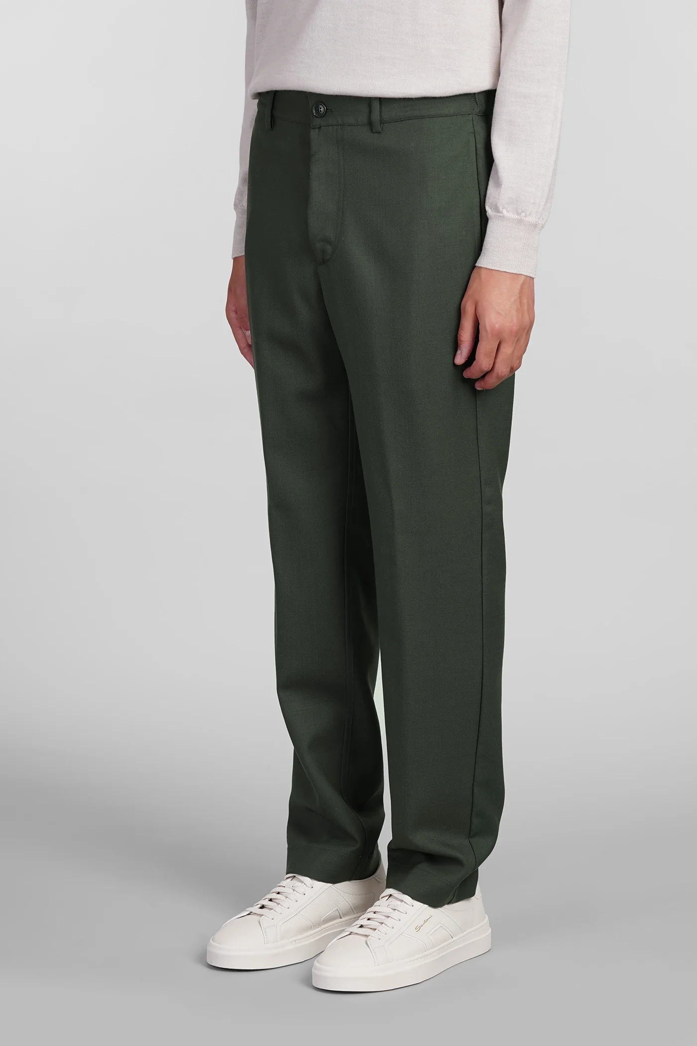 Pants in green wool - Image 4