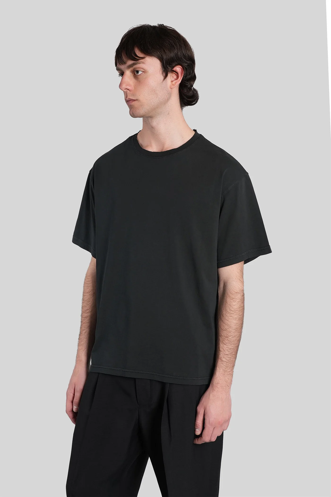 T-Shirt in black cotton - Image 4