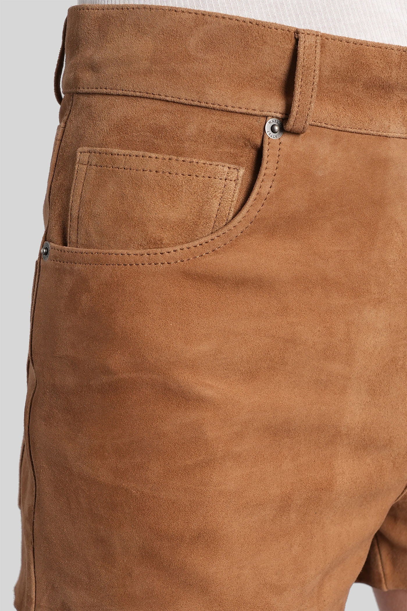 Brit Shorts in brown leather - Image 5