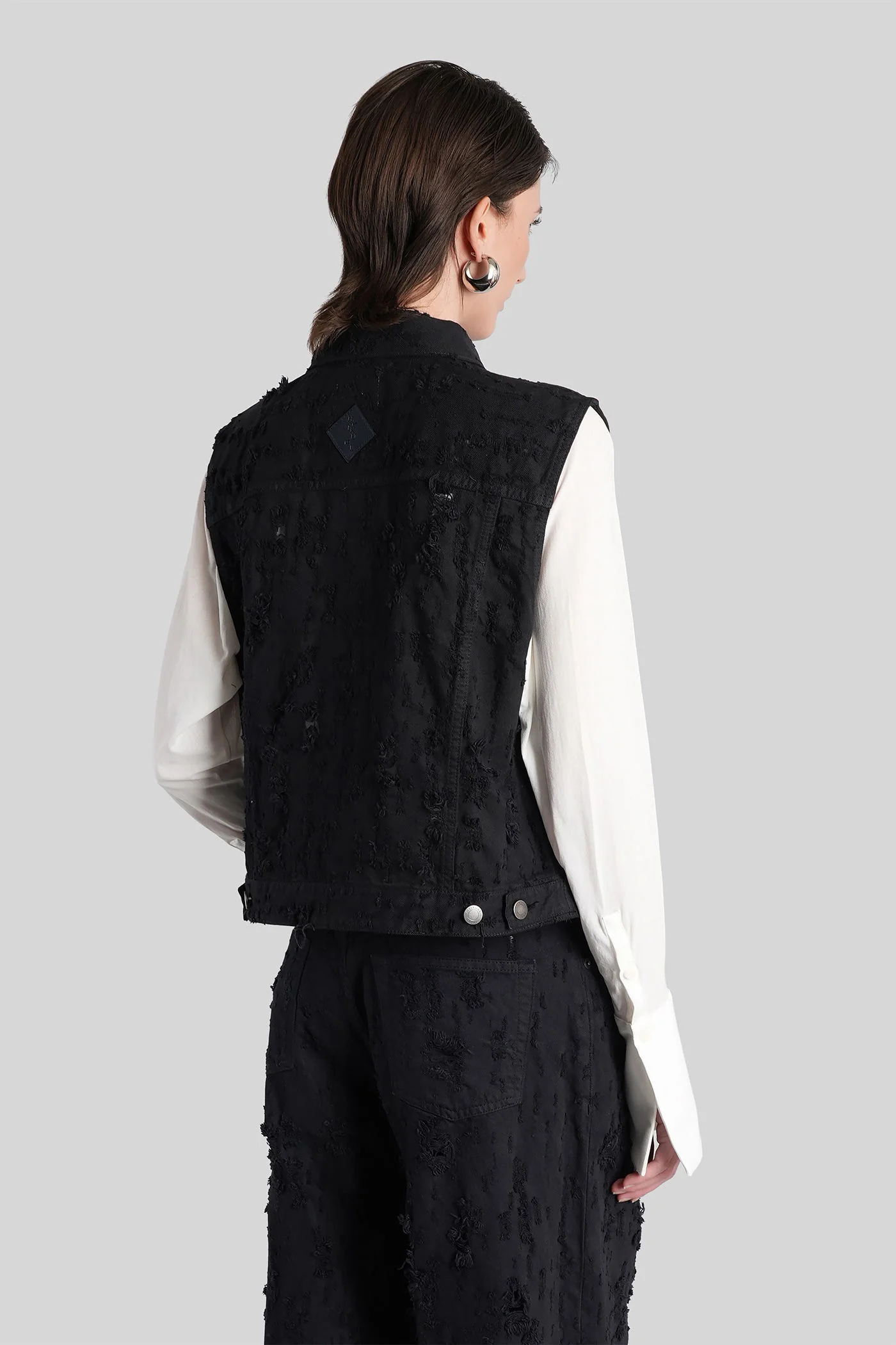 Ryder Vest in black cotton - Image 3