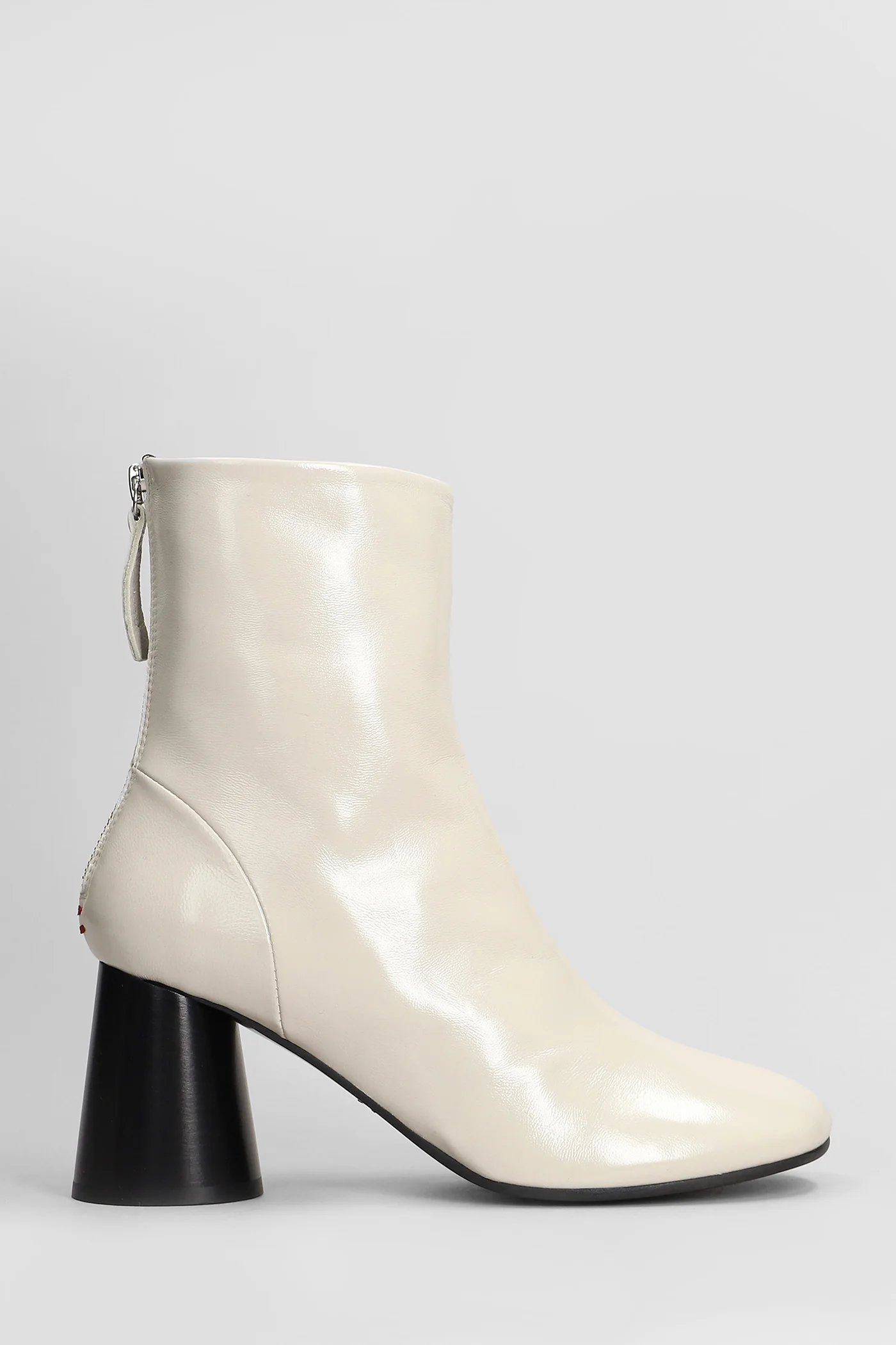 Glaze High heels Ankle boots in beige leather