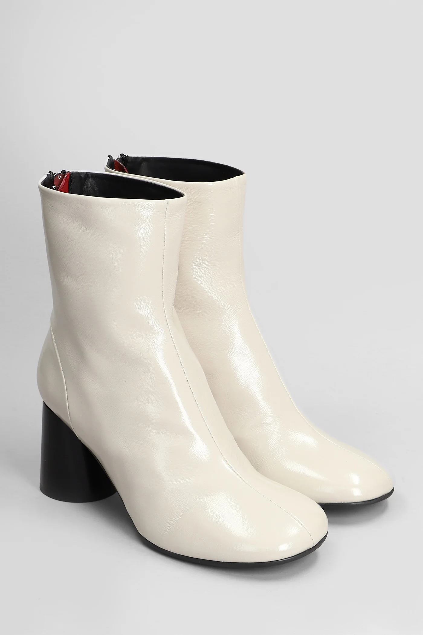 Glaze High heels Ankle boots in beige leather - Image 2