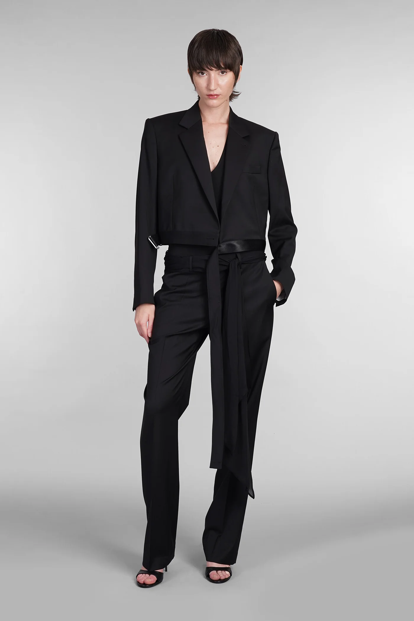 Blazer in black wool - Image 2