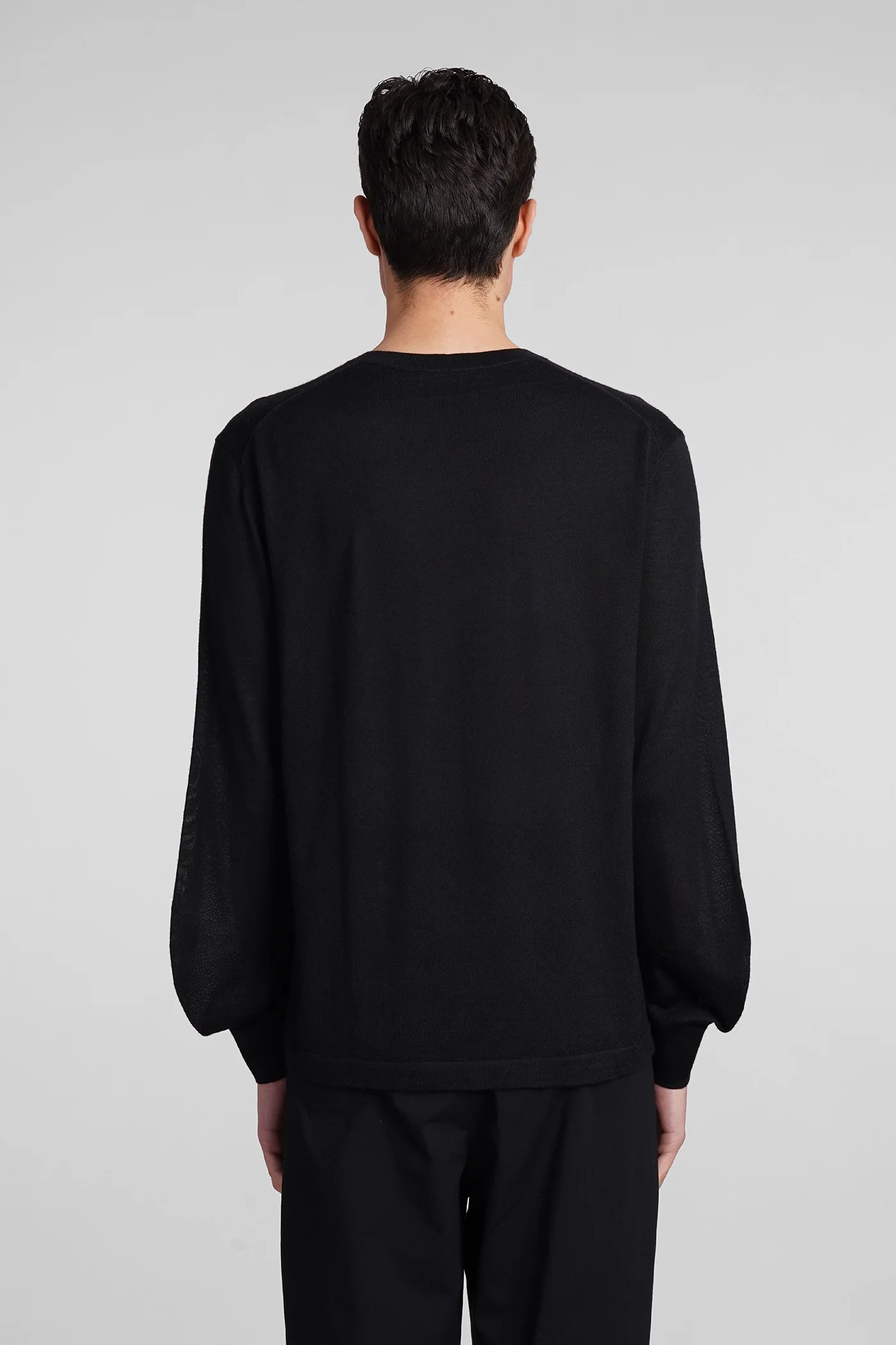 Knitwear in black wool - Image 3