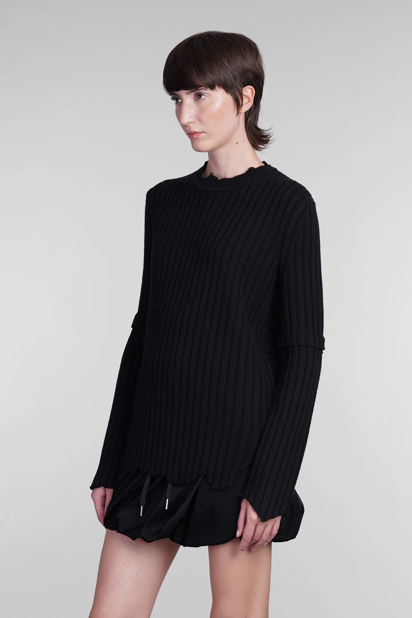 Knitwear in black wool - Image 4