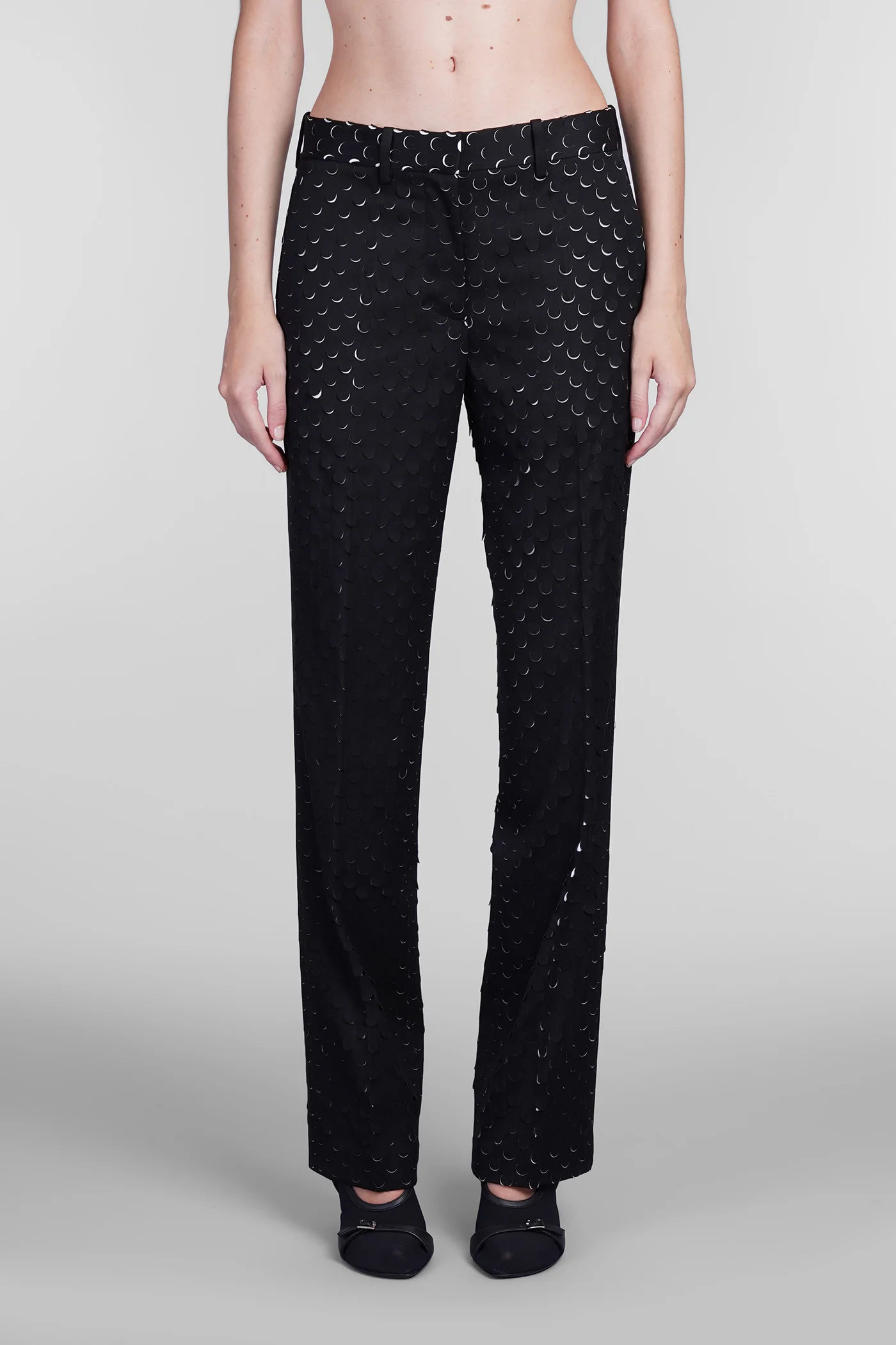 Pants in black polyester