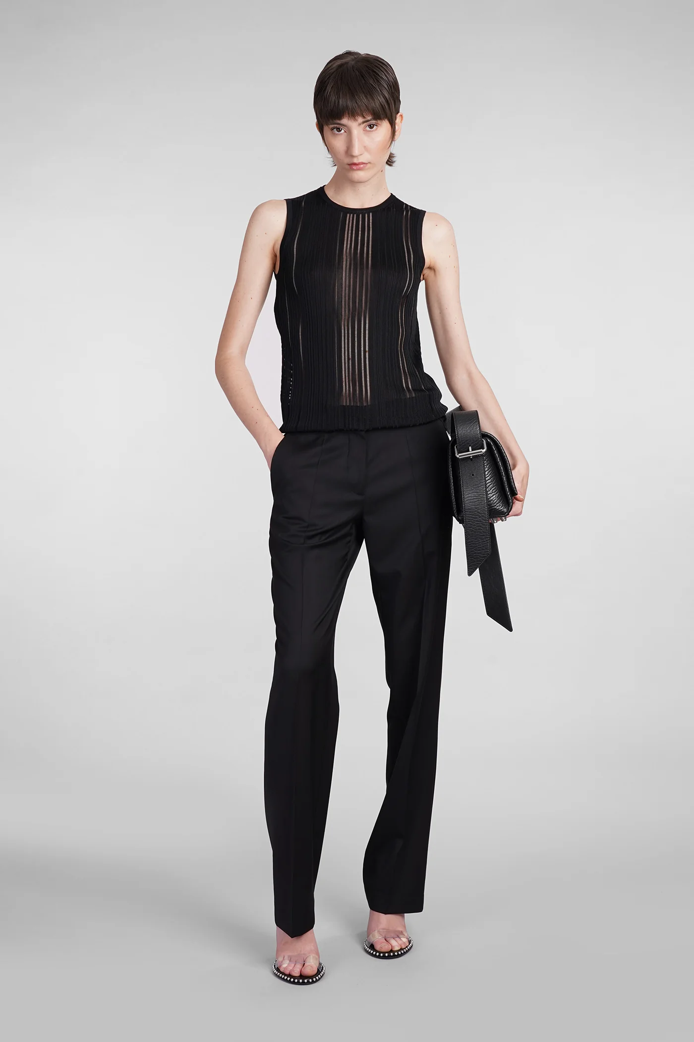 Pants in black wool - Image 2