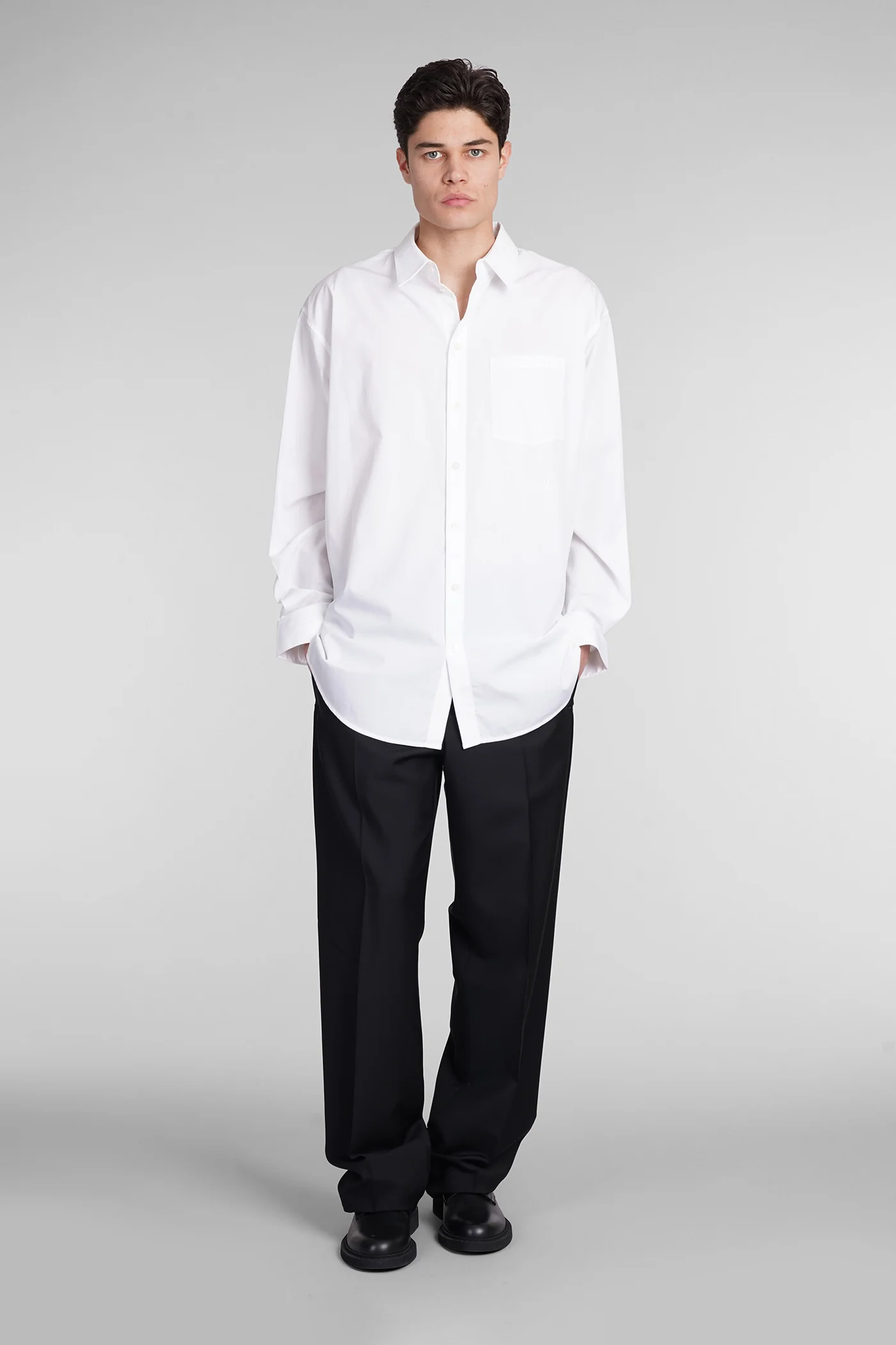 Shirt in white cotton - Image 2