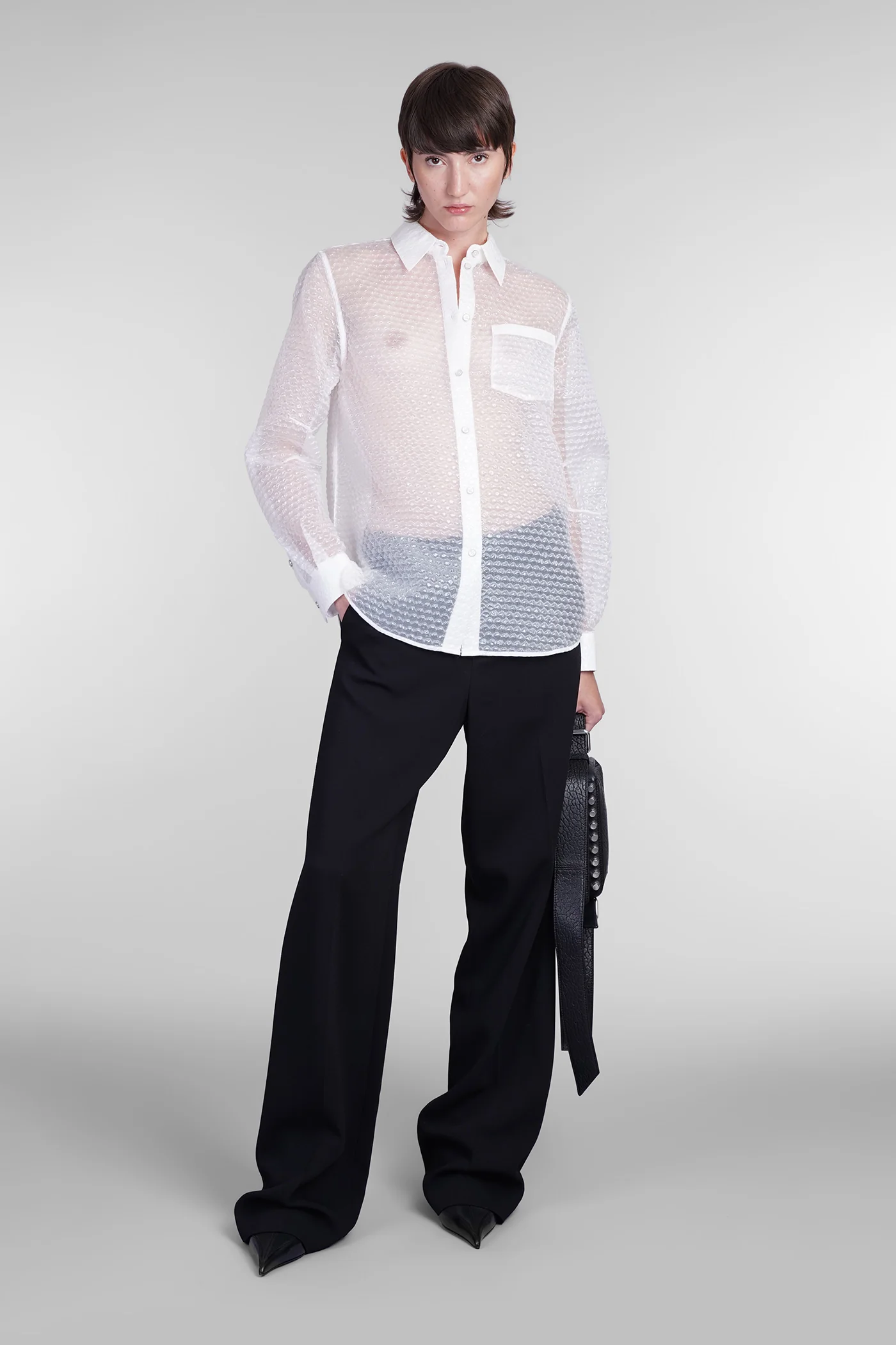 Shirt in white polyamide - Image 2