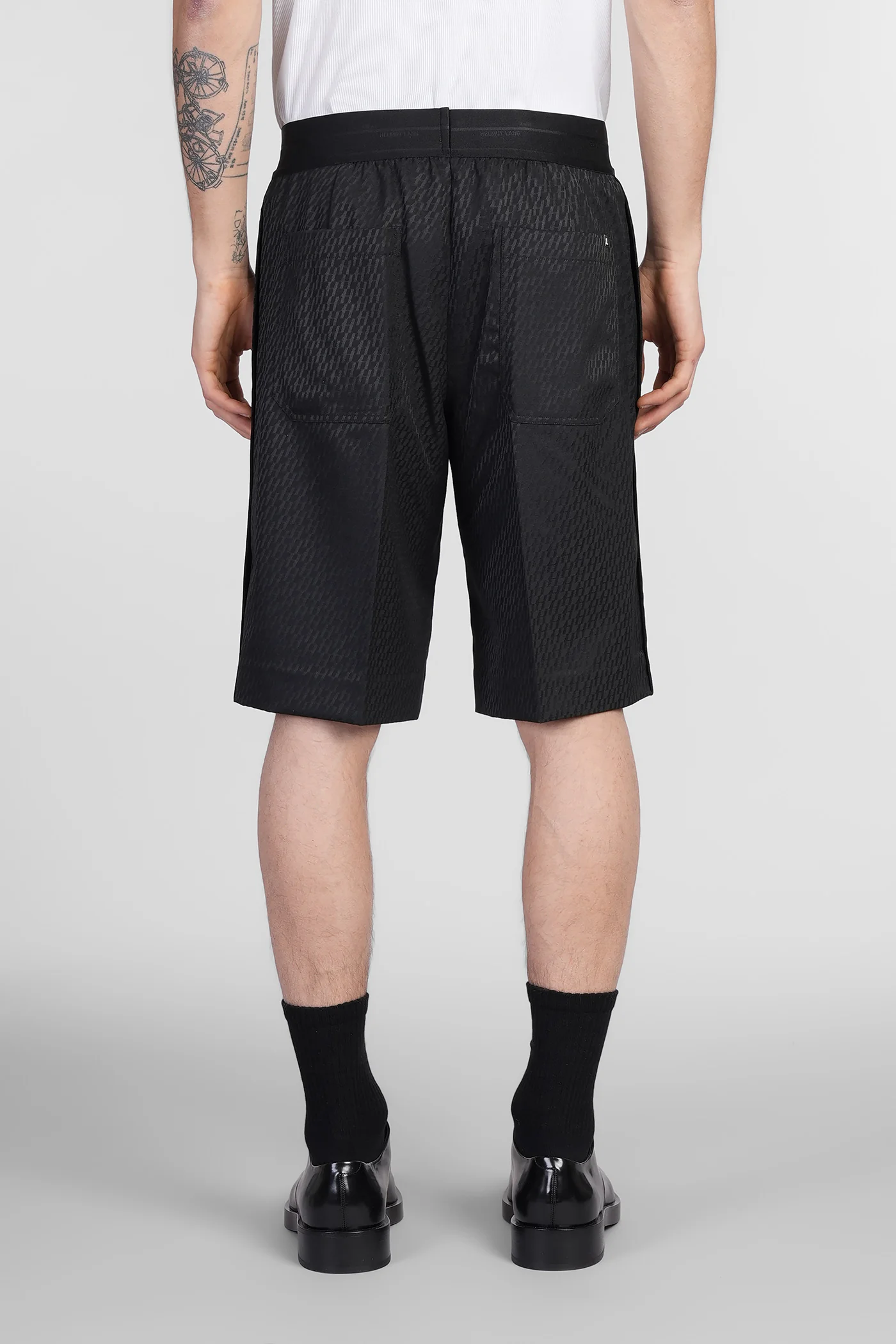 Shorts in black polyester - Image 3