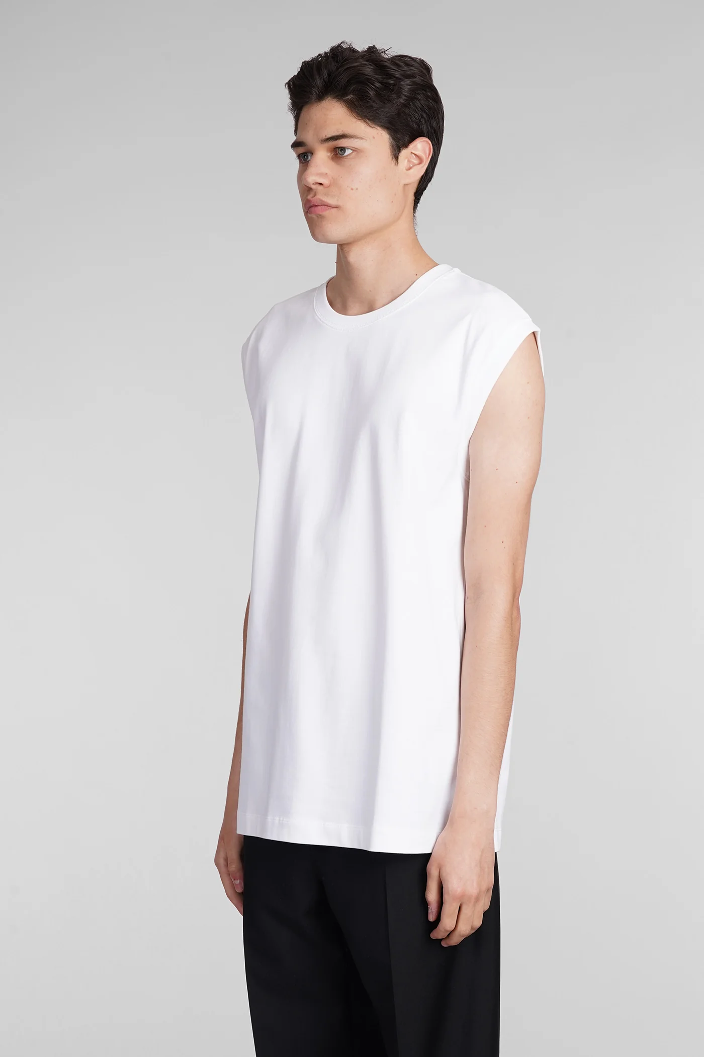 tank Top in white cotton - Image 4