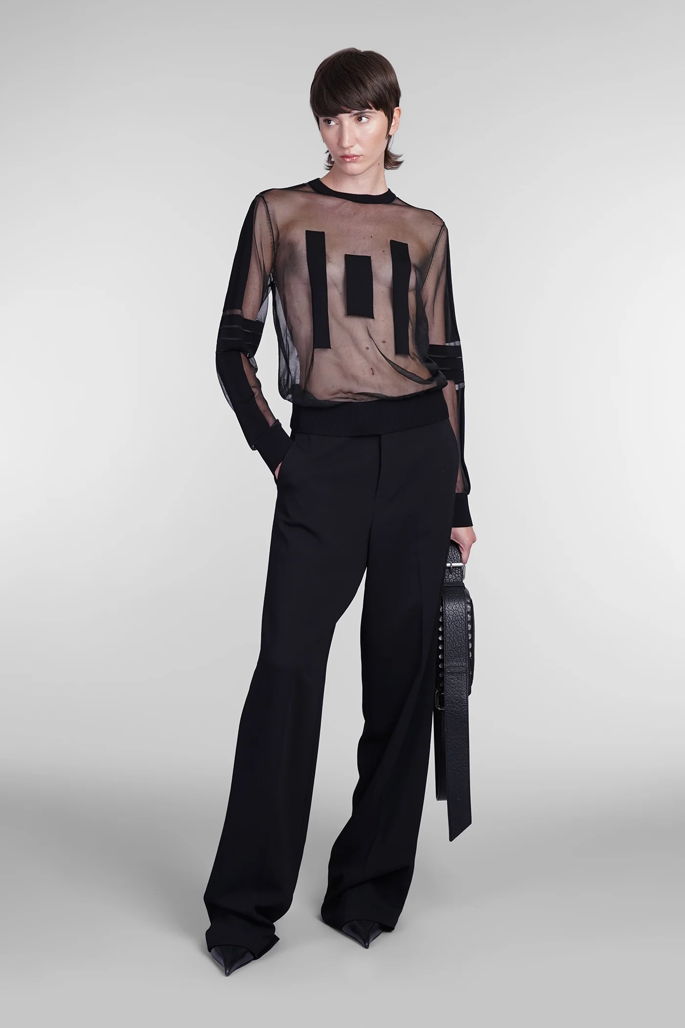 Topwear in black nylon - Image 2