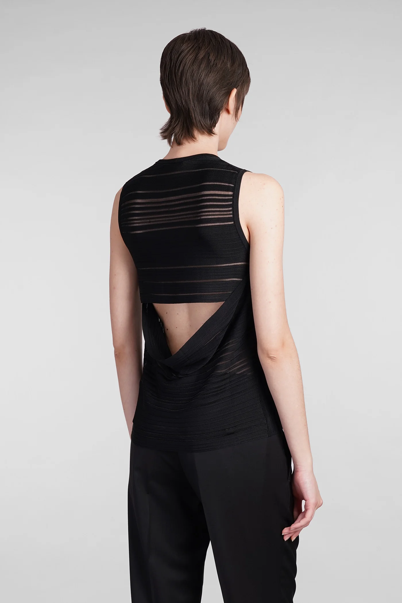 Topwear in black viscose - Image 3