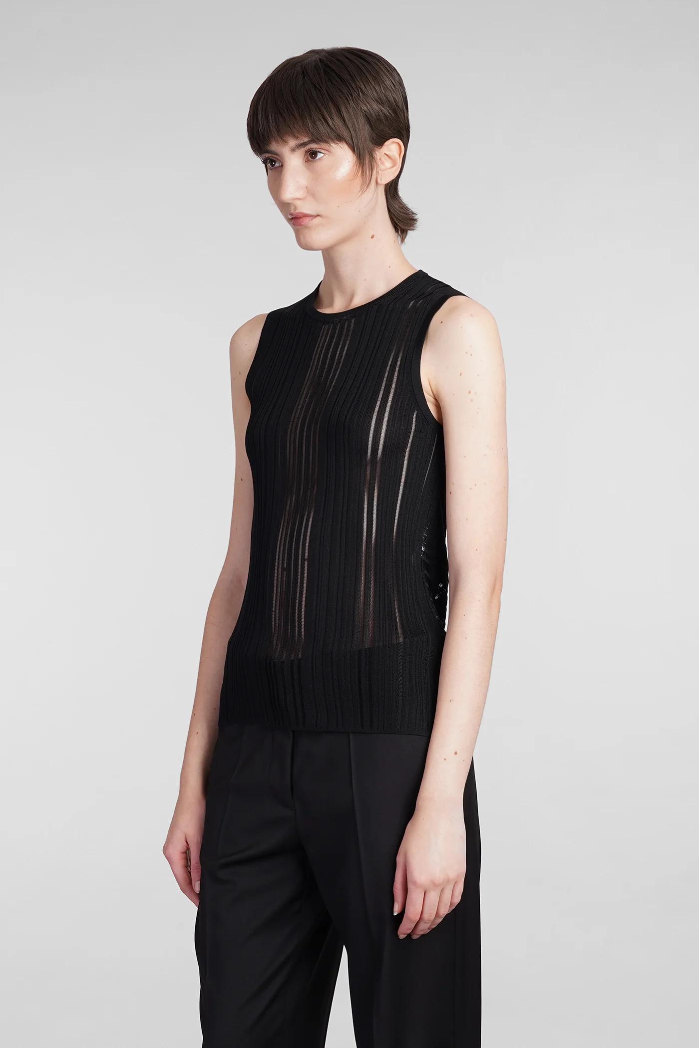 Topwear in black viscose - Image 4