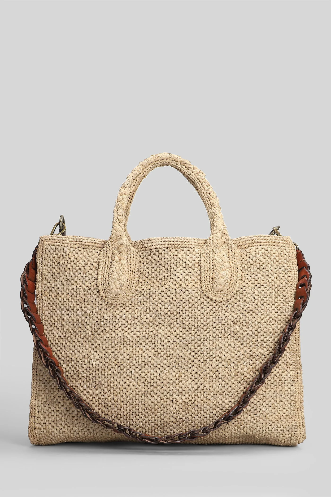 Rary Tote in beige raffia - Image 21