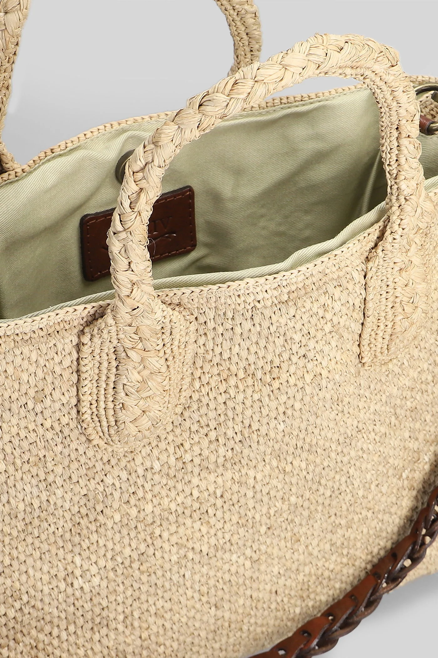Rary Tote in beige raffia - Image 32