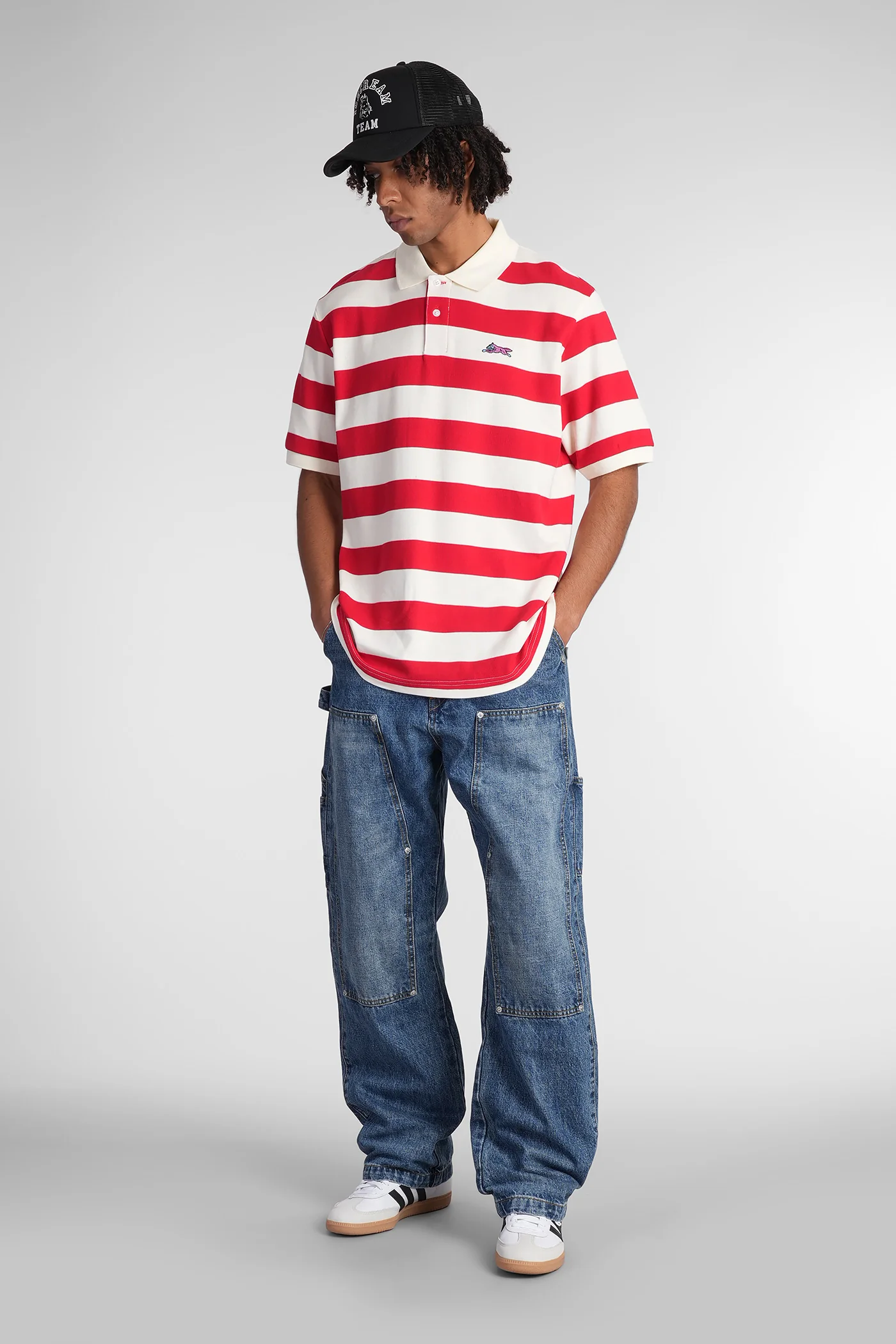Polo in red cotton - Image 2