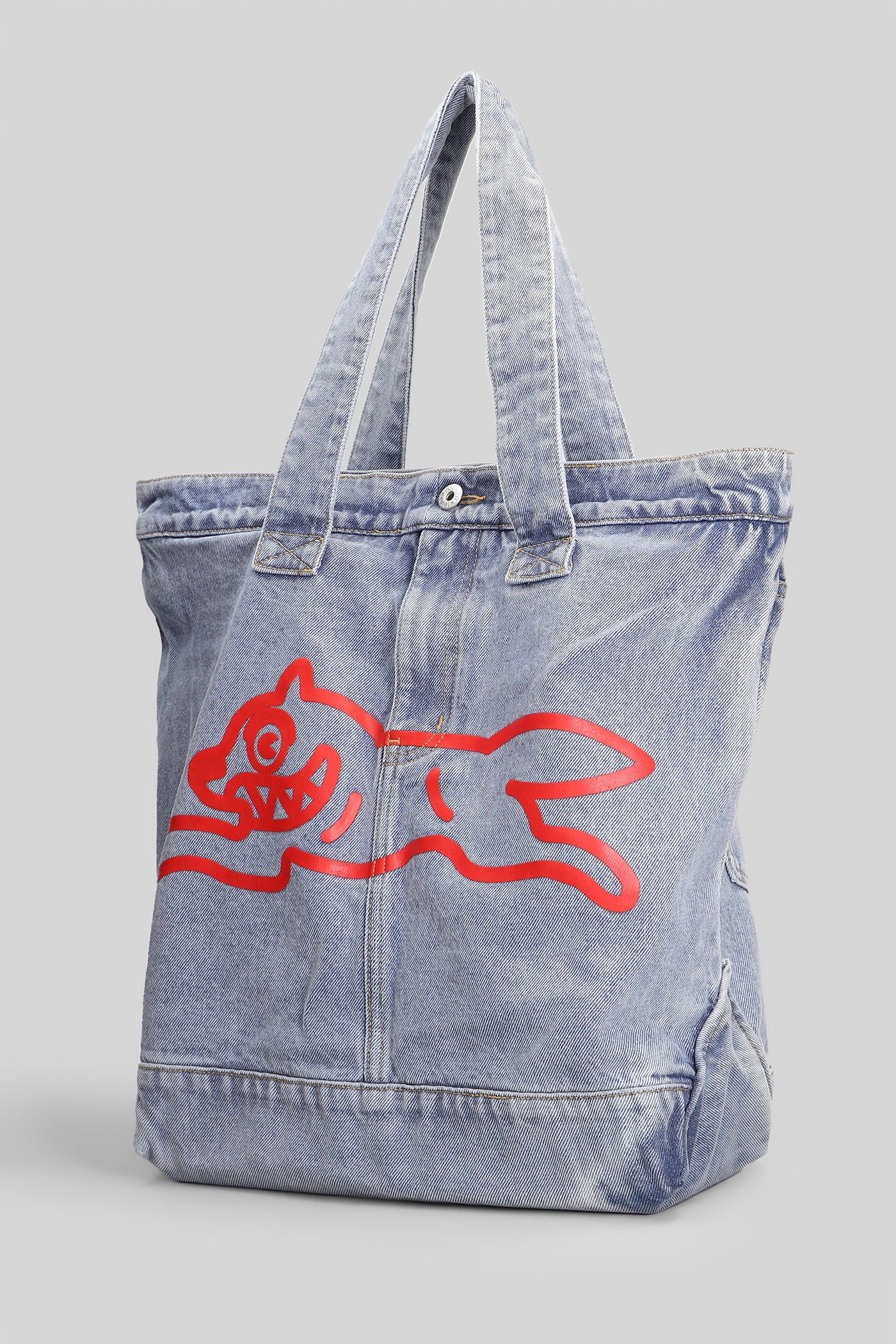 Tote in cyan denim - Image 2