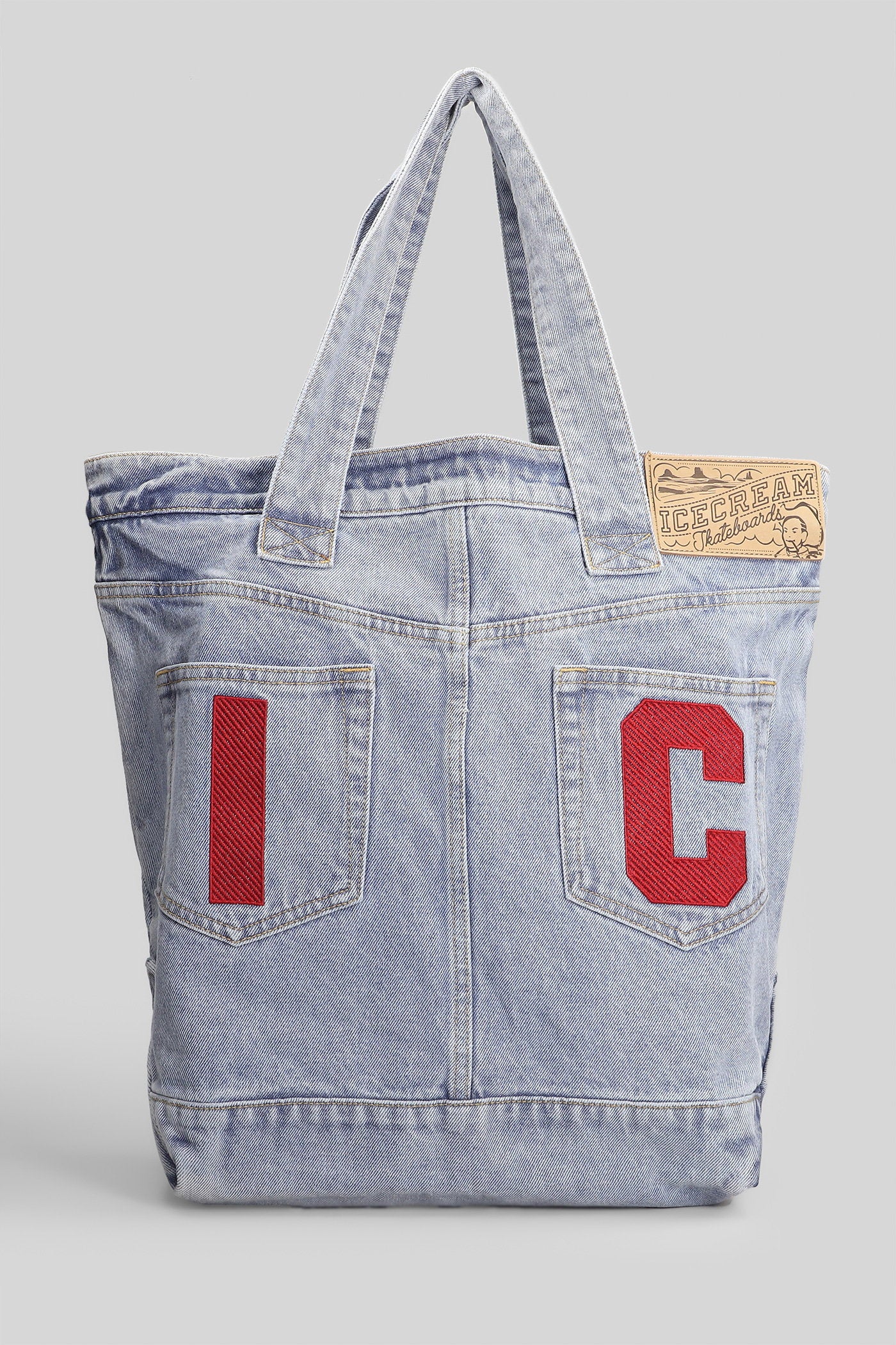 Tote in cyan denim - Image 3
