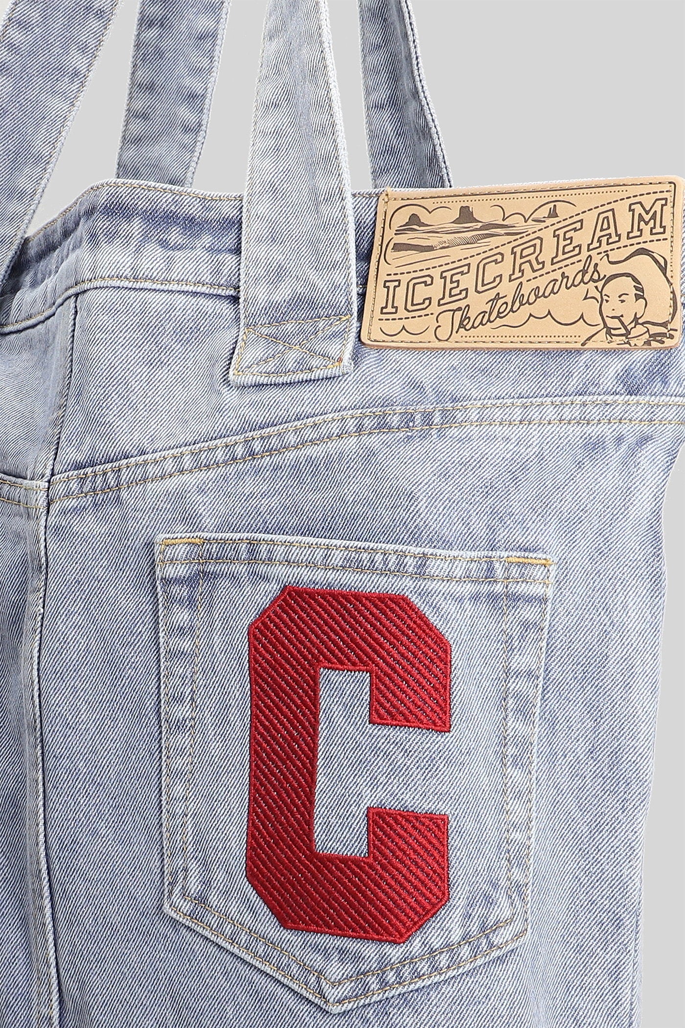 Tote in cyan denim - Image 4
