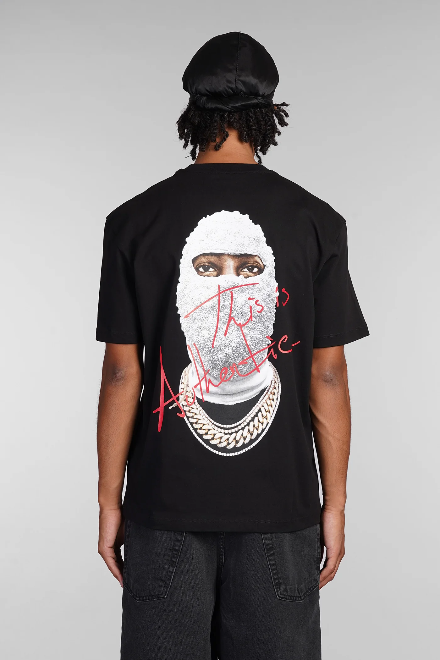 T-Shirt in black cotton - Image 3