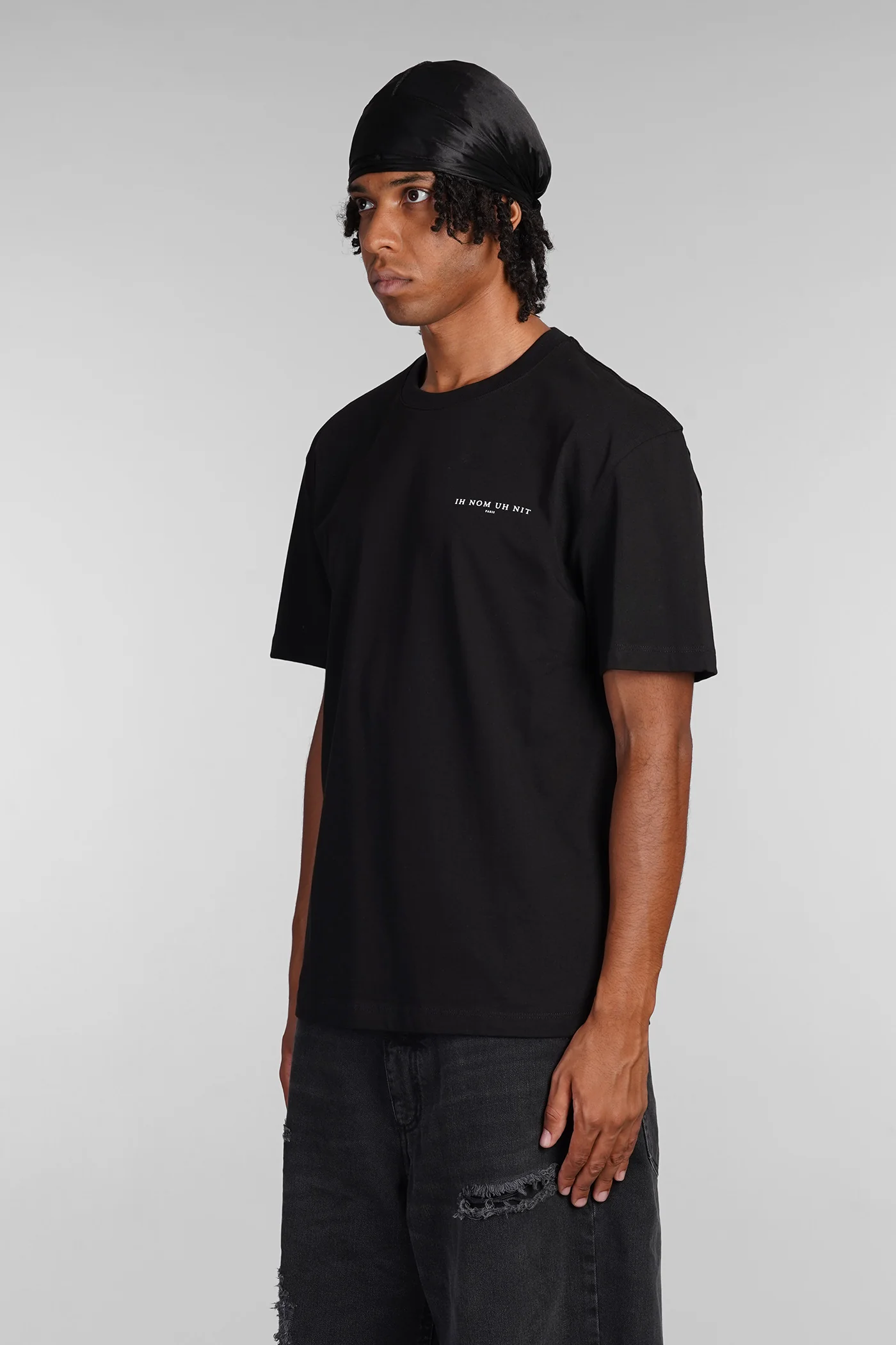 T-Shirt in black cotton - Image 4