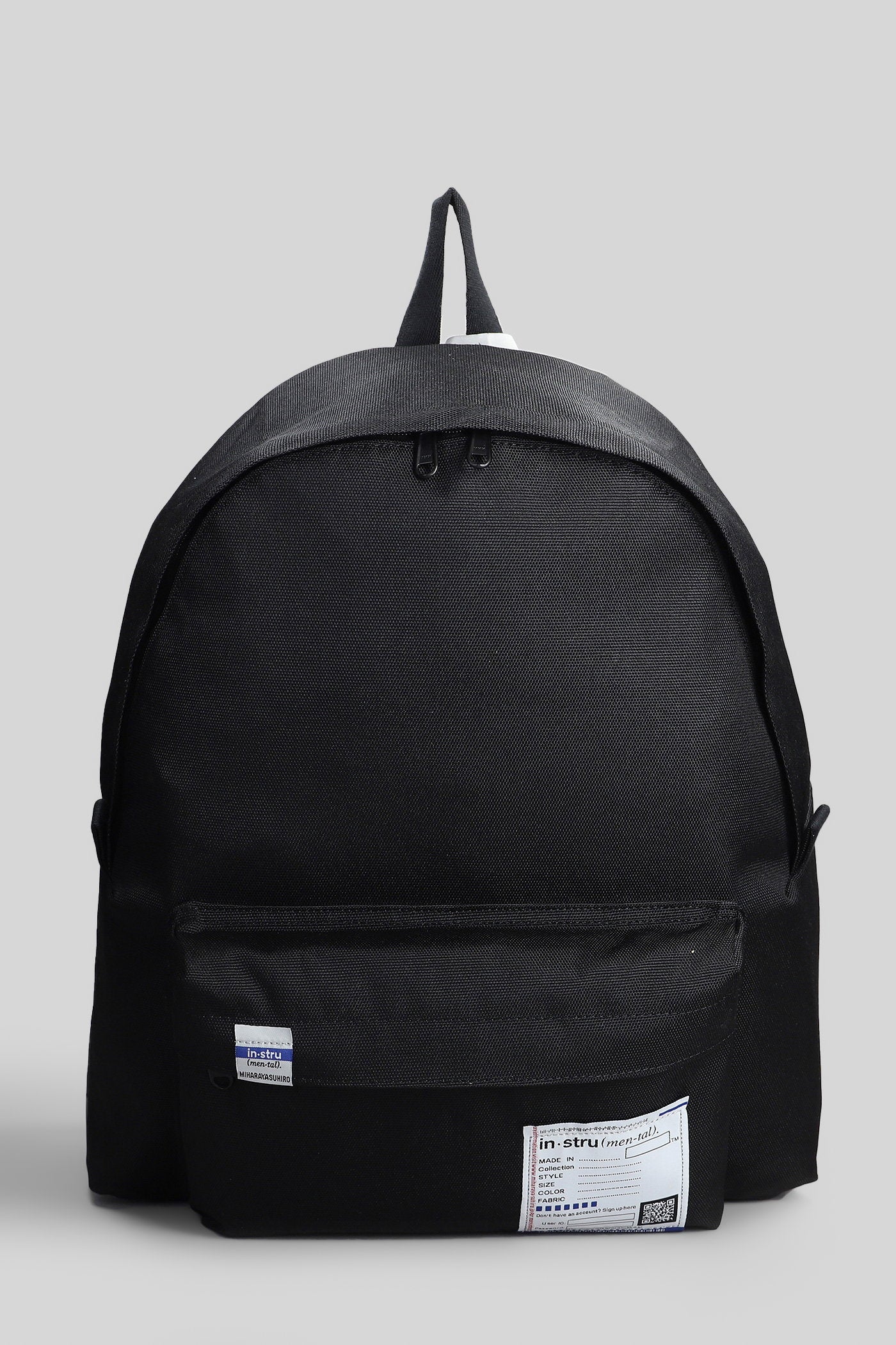 Backpack in black polyester