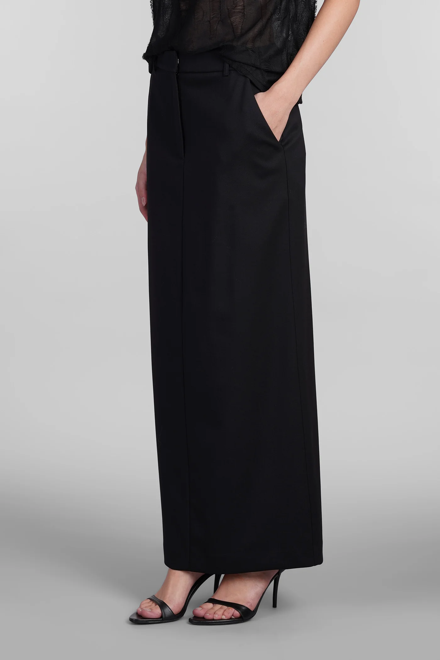 Arianne Skirt in black wool - Image 4
