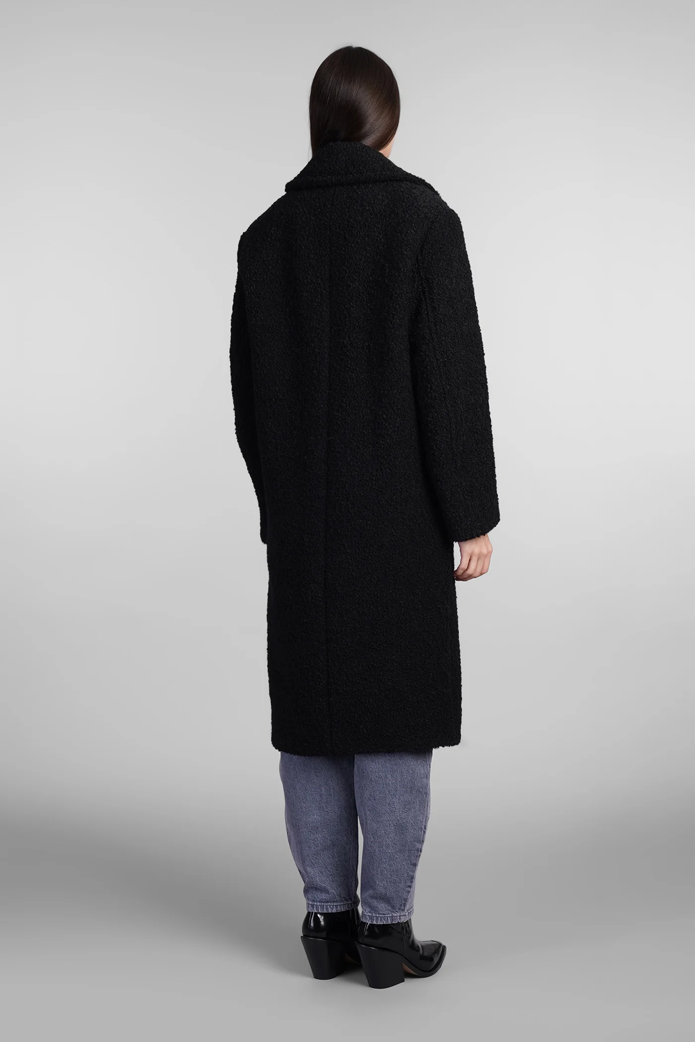 Azelia Coat in black wool - Image 3