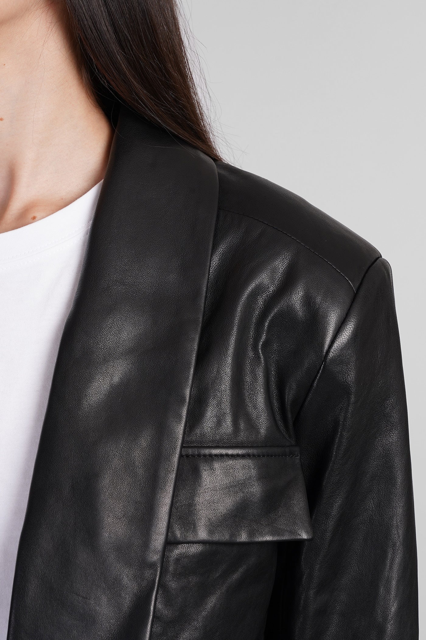 Cybele Leather jacket in black leather - Image 5