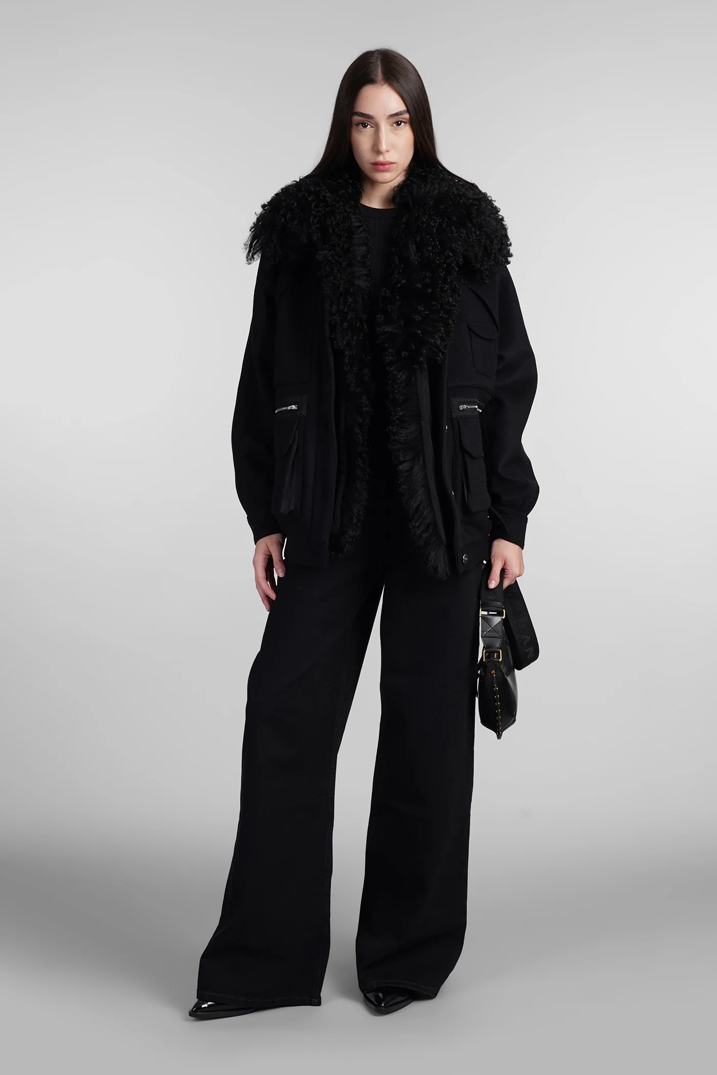 Diassa Casual jacket in black wool - Image 2