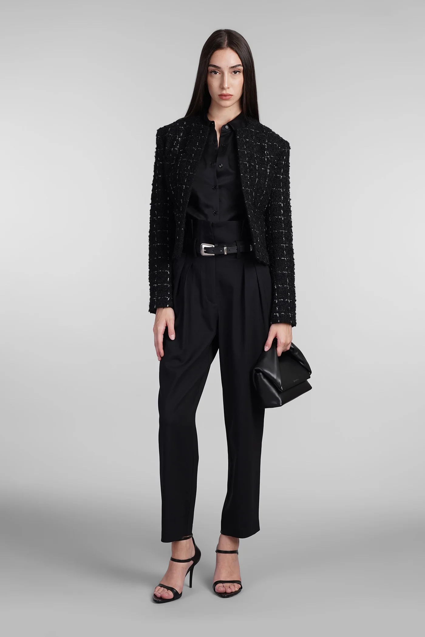 Jarila Shirt in black silk - Image 2