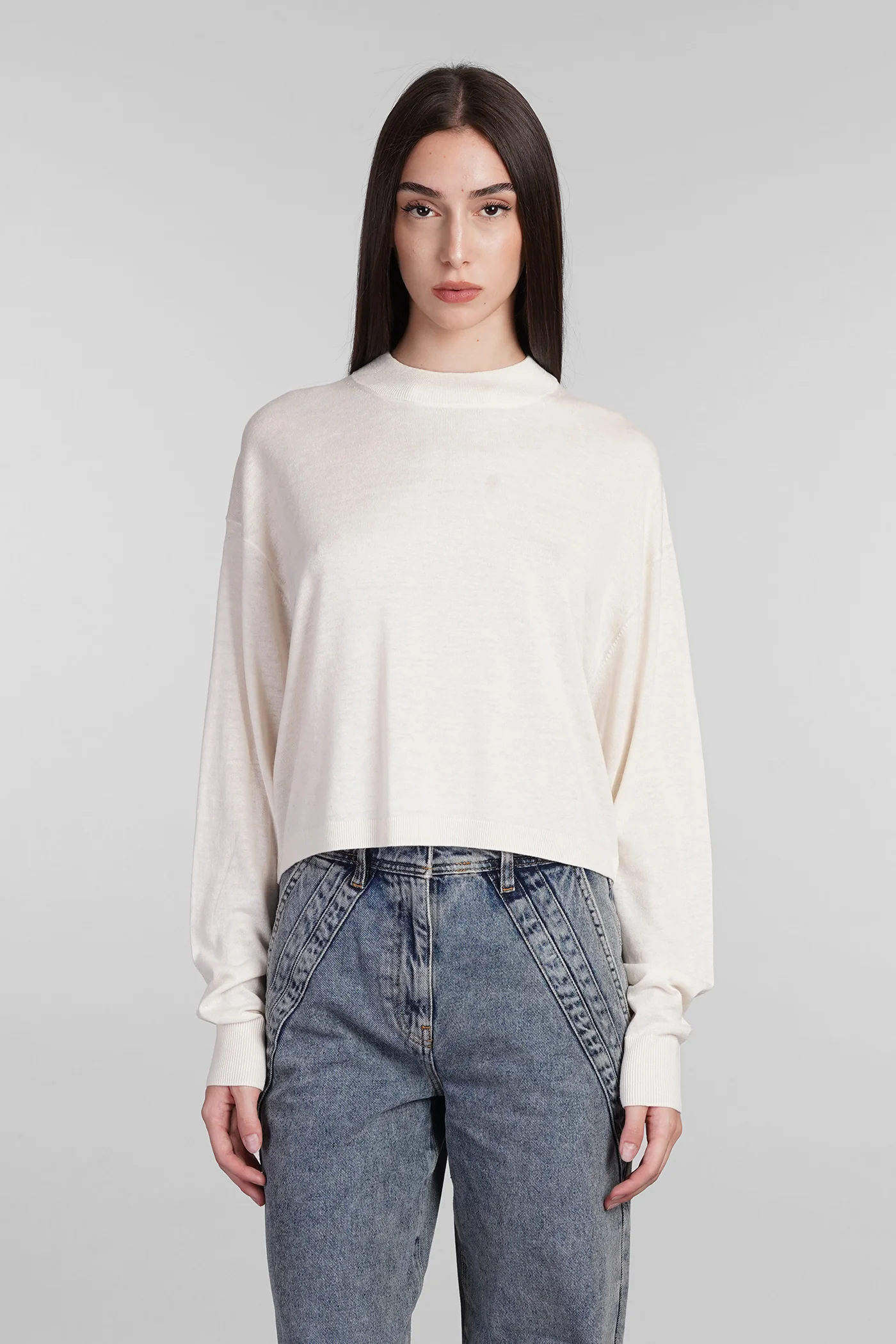Lya Knitwear in beige silk
