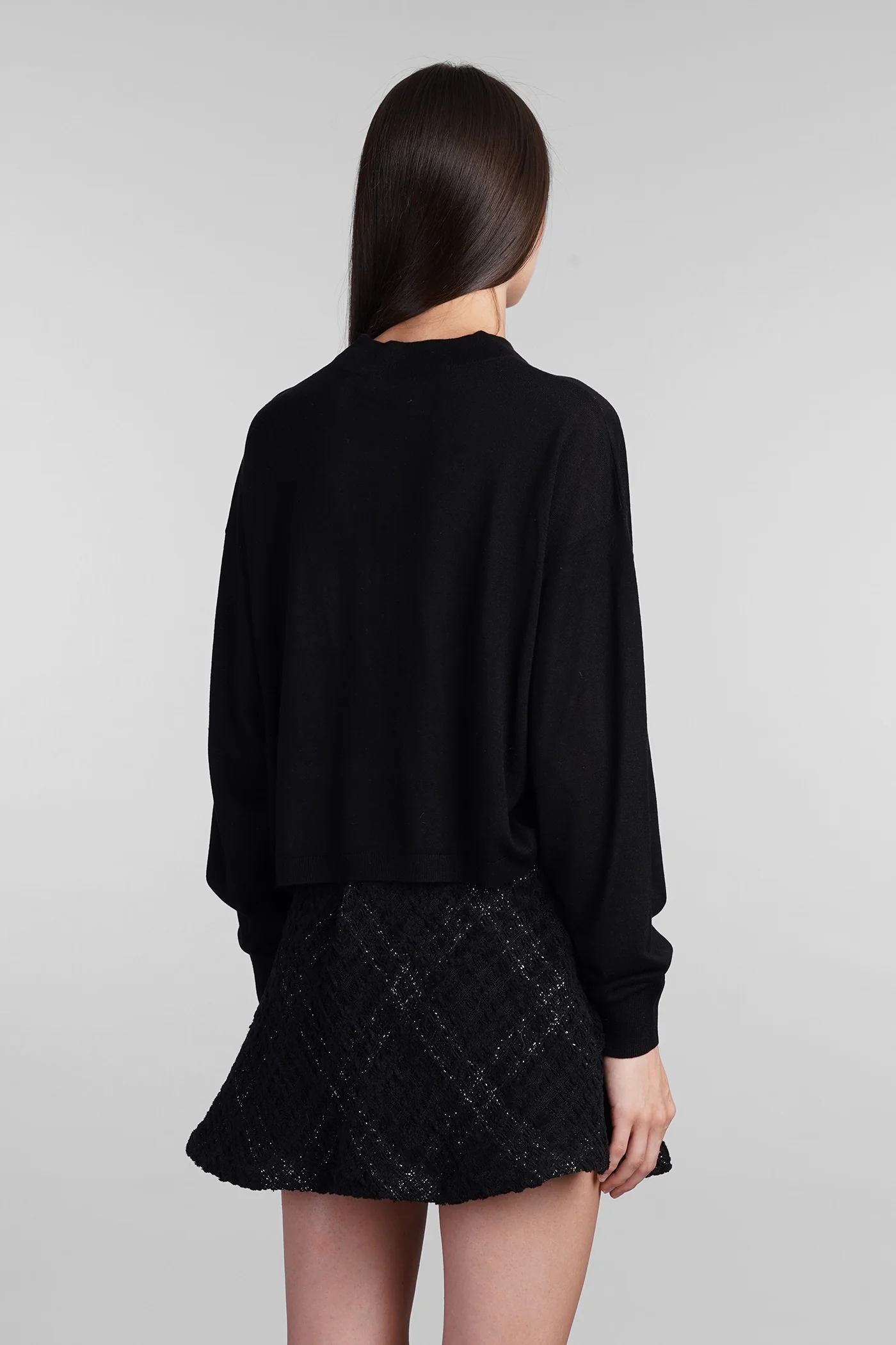 Lya Knitwear in black silk - Image 3
