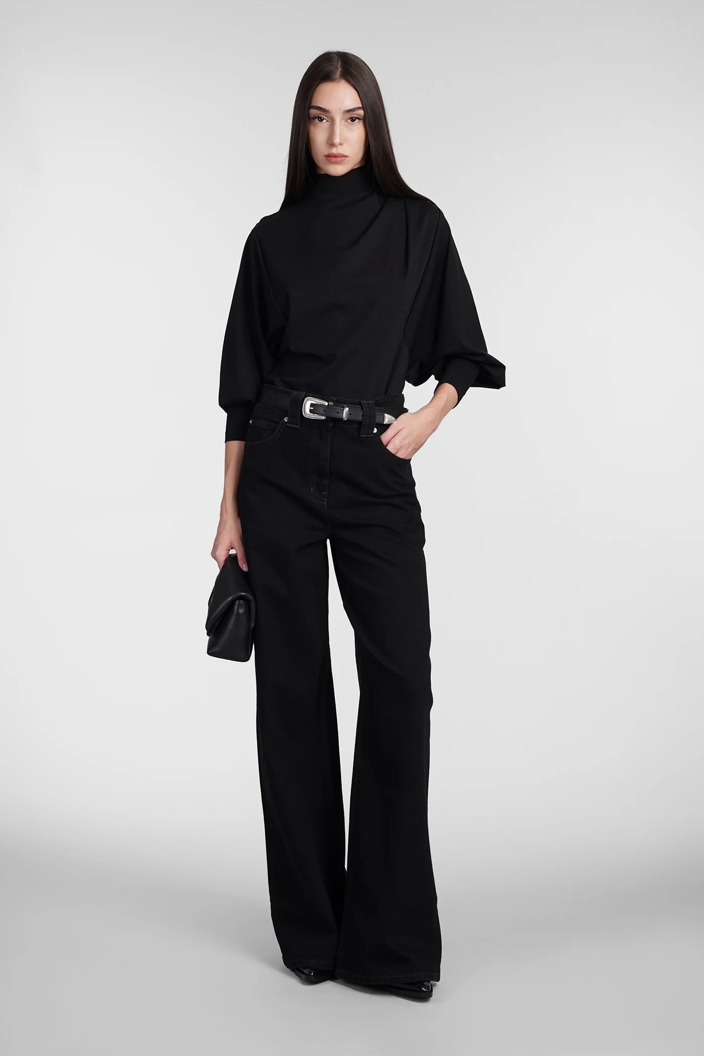 Melisso Topwear in black wool and polyester - Image 7