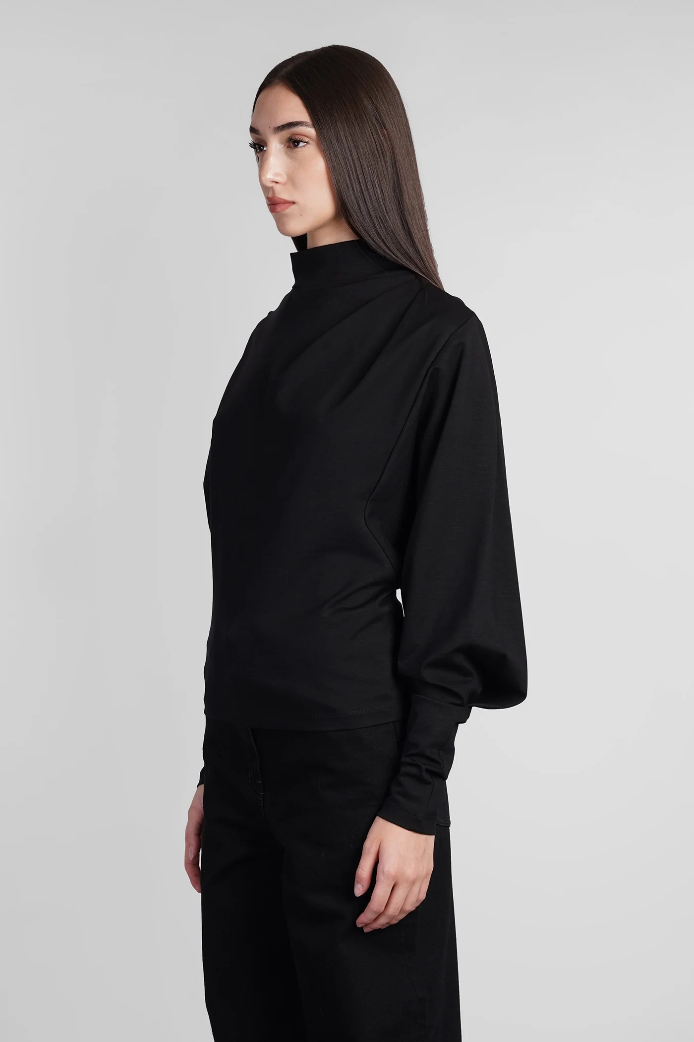 Melisso Topwear in black wool and polyester - Image 9