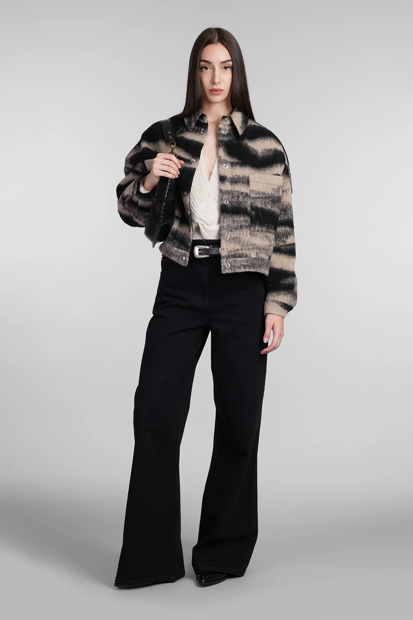 Ophaline Bomber Jacket in beige wool - Image 2