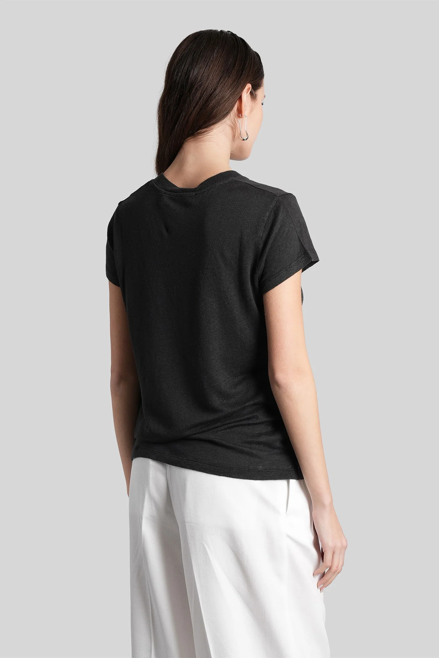 Rodeo T-Shirt in black linen - Image 3