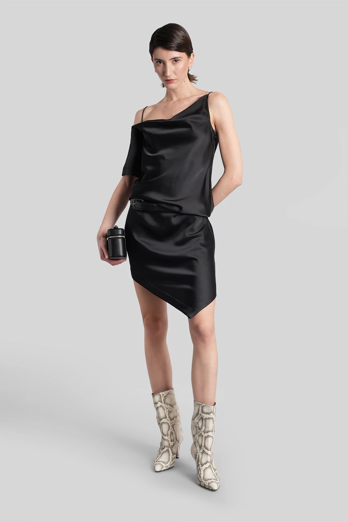 Thiana Long dress in black polyester - Image 17