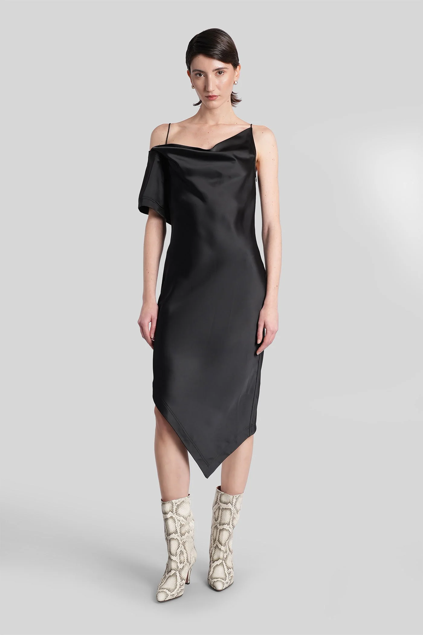 Thiana Long dress in black polyester - Image 26