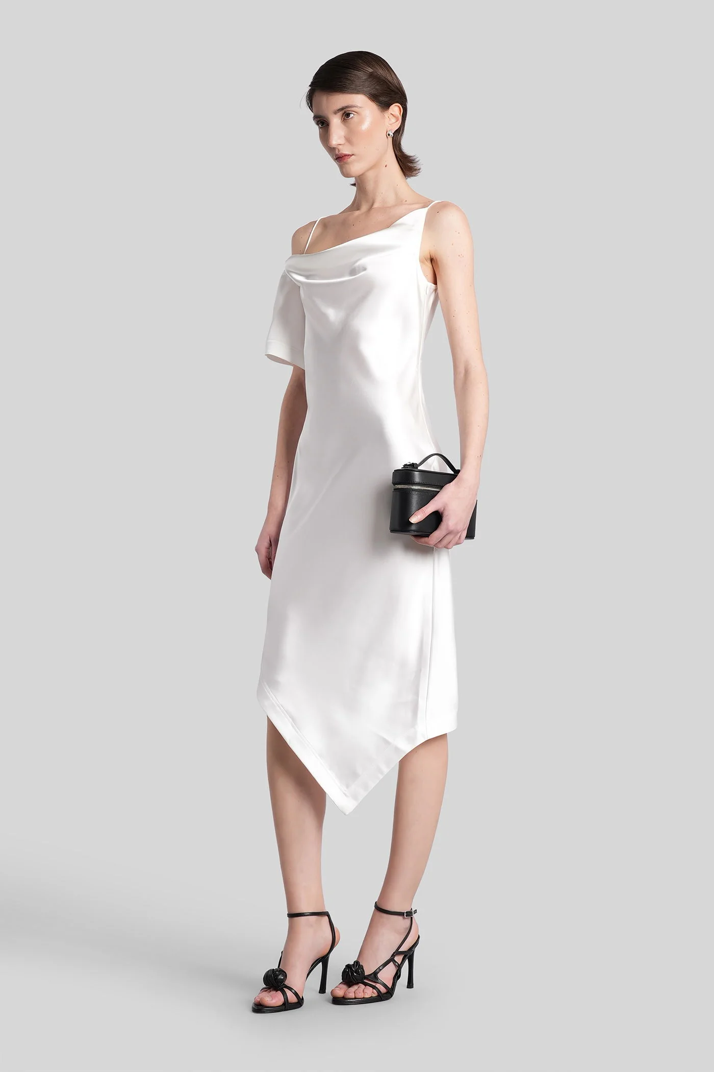 Thiana Long dress in white polyester - Image 4