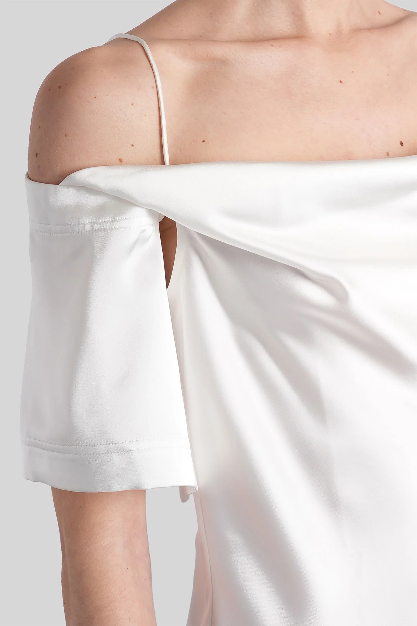 Thiana Long dress in white polyester - Image 5