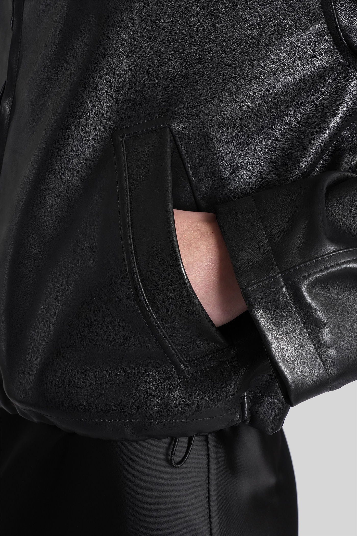 Tulum Leather jacket in black leather - Image 5