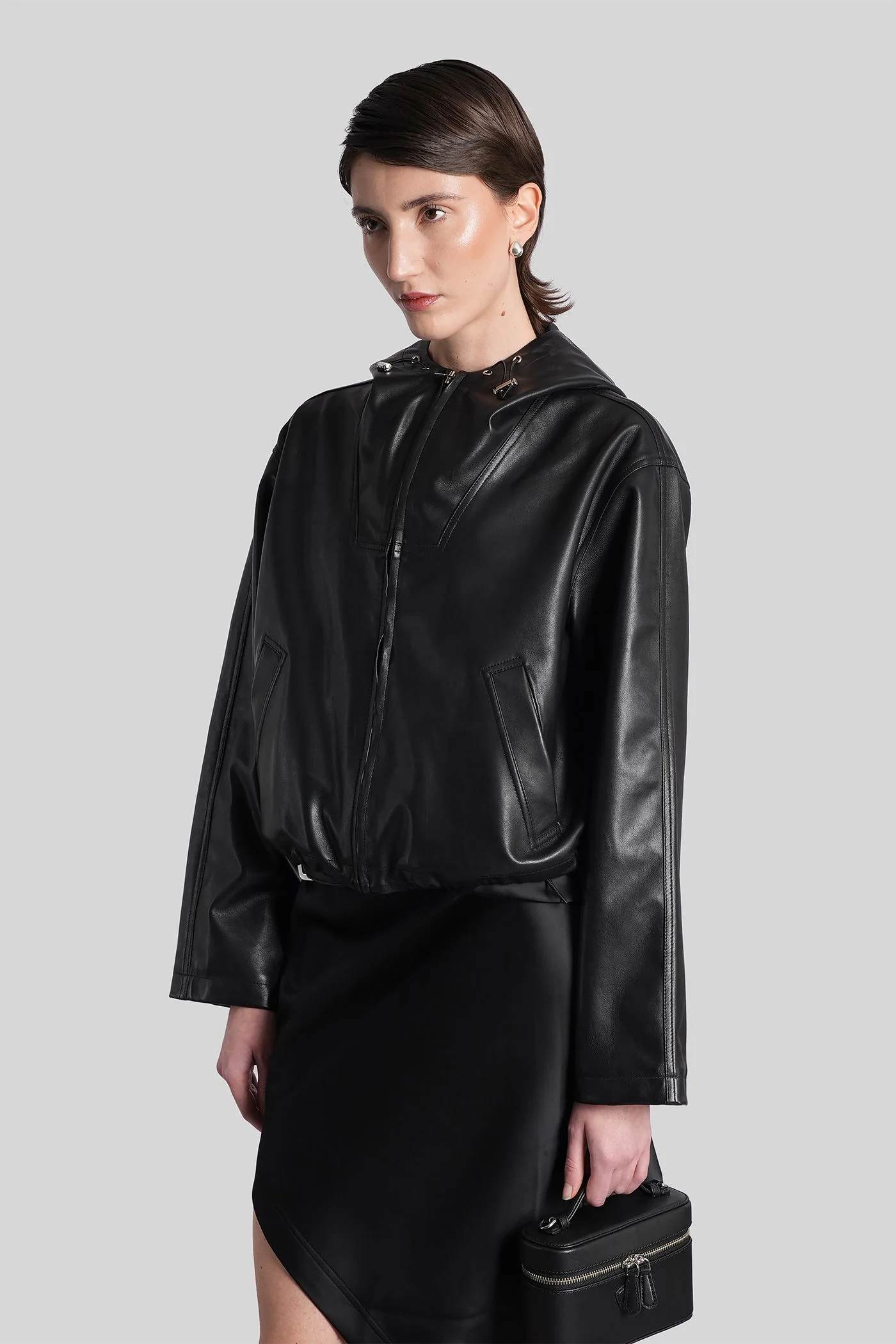 Tulum Leather jacket in black leather - Image 9