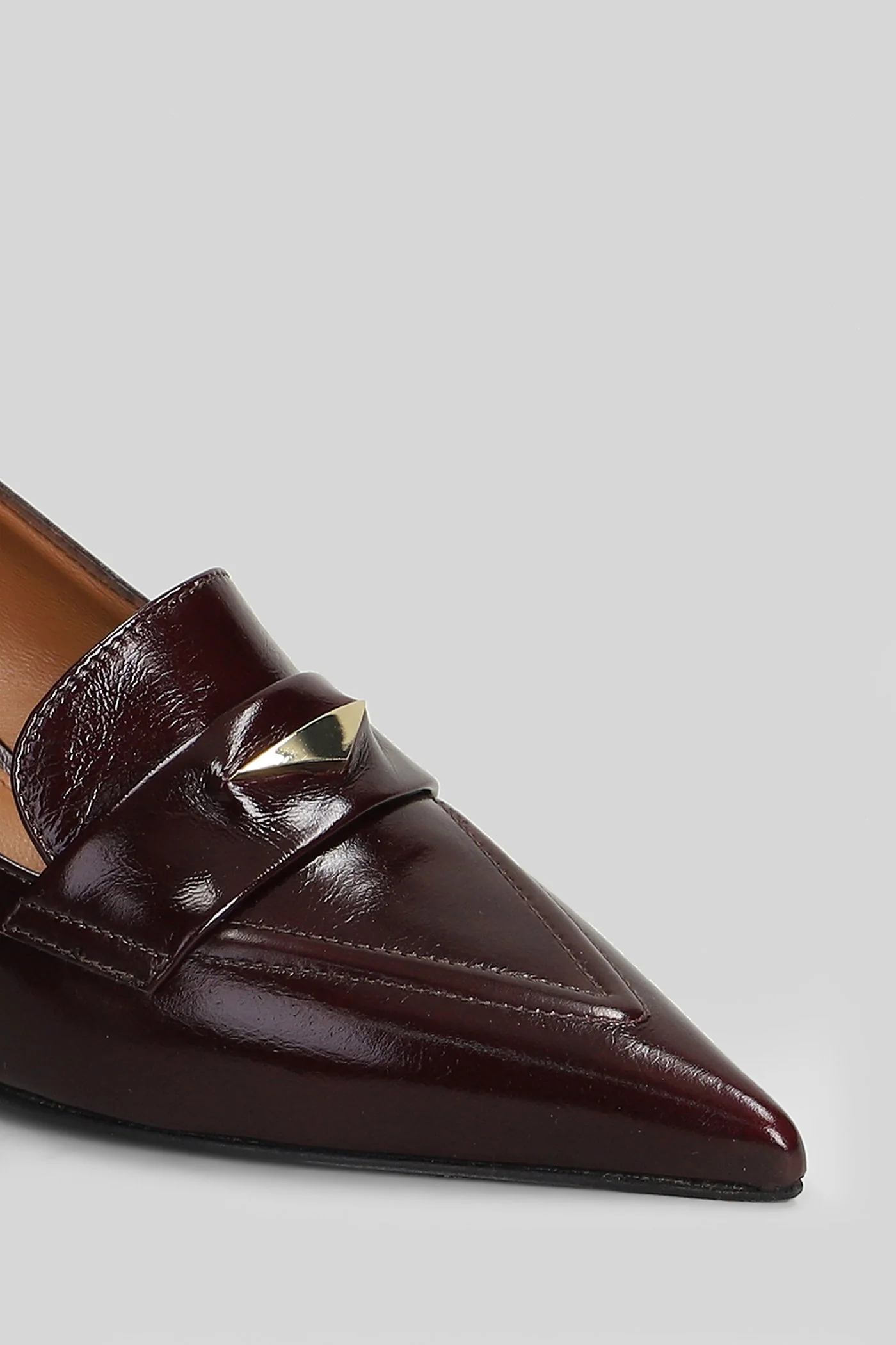 Pumps in bordeaux leather - Image 5
