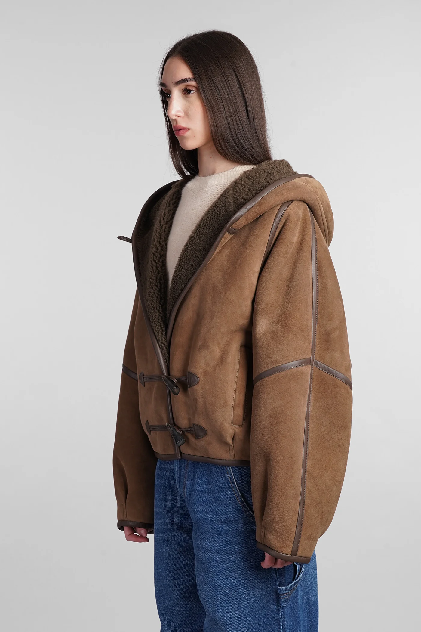 Amiel Shearling in brown leather - Image 4