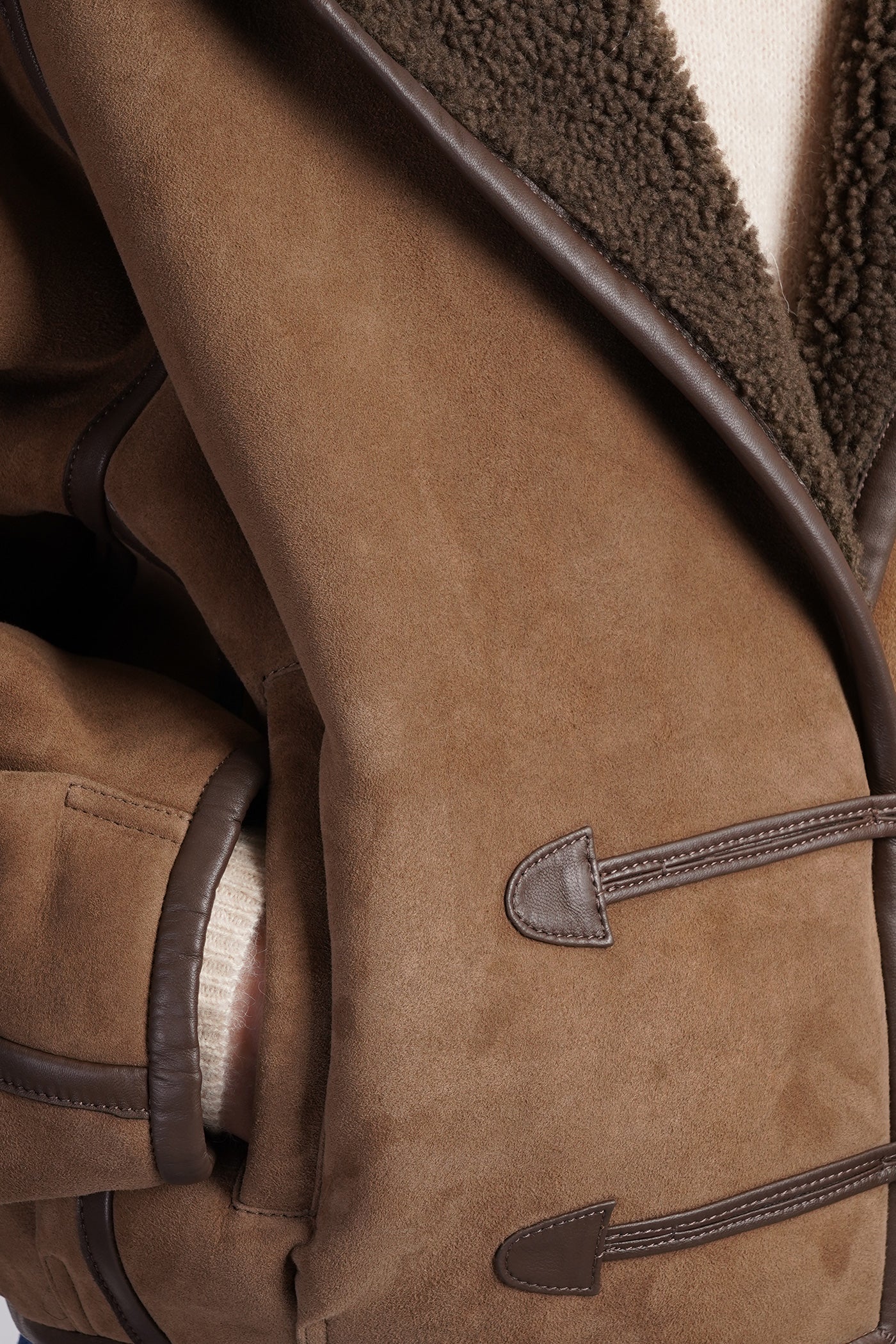 Amiel Shearling in brown leather - Image 5