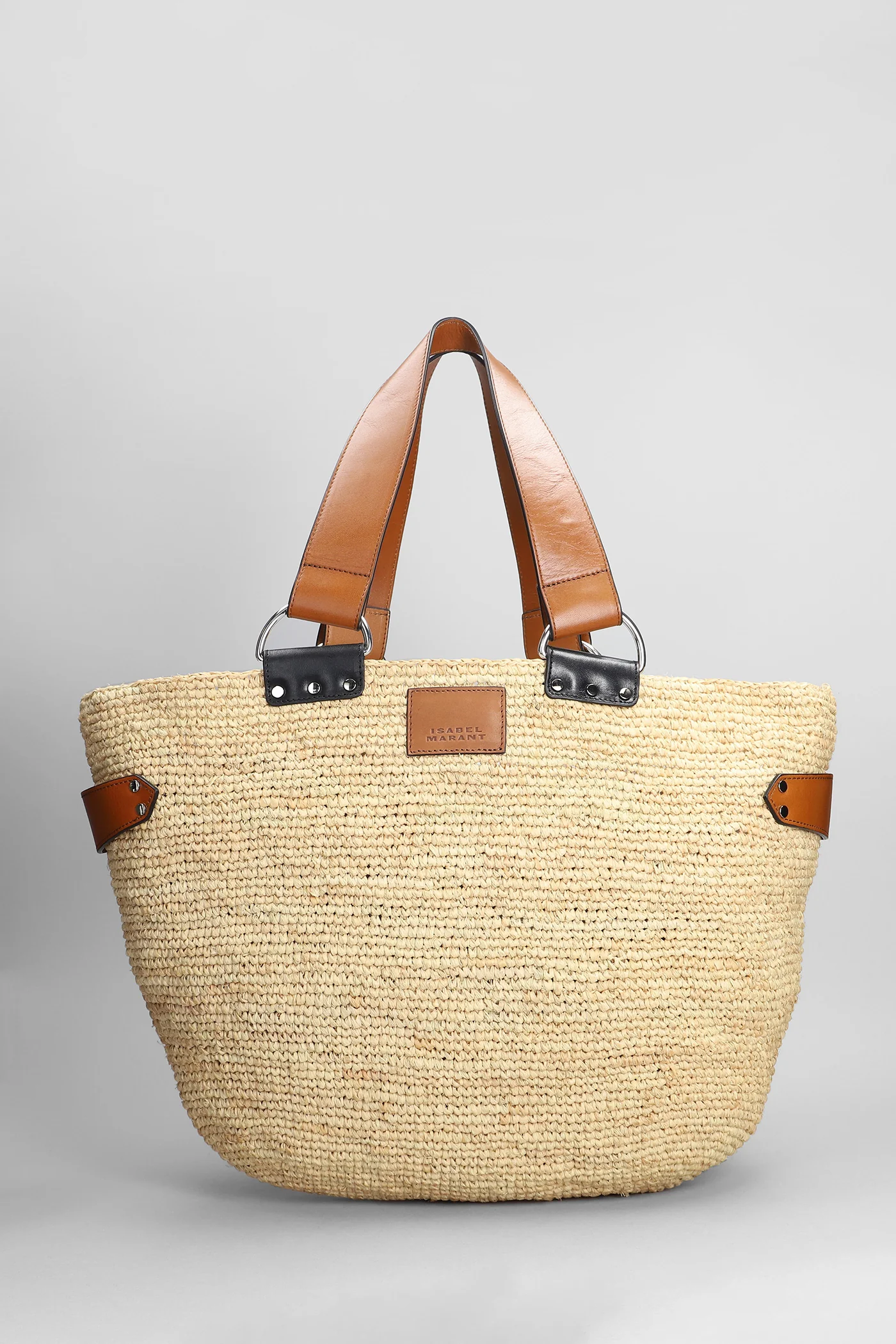 Bahiba Tote in beige raffia